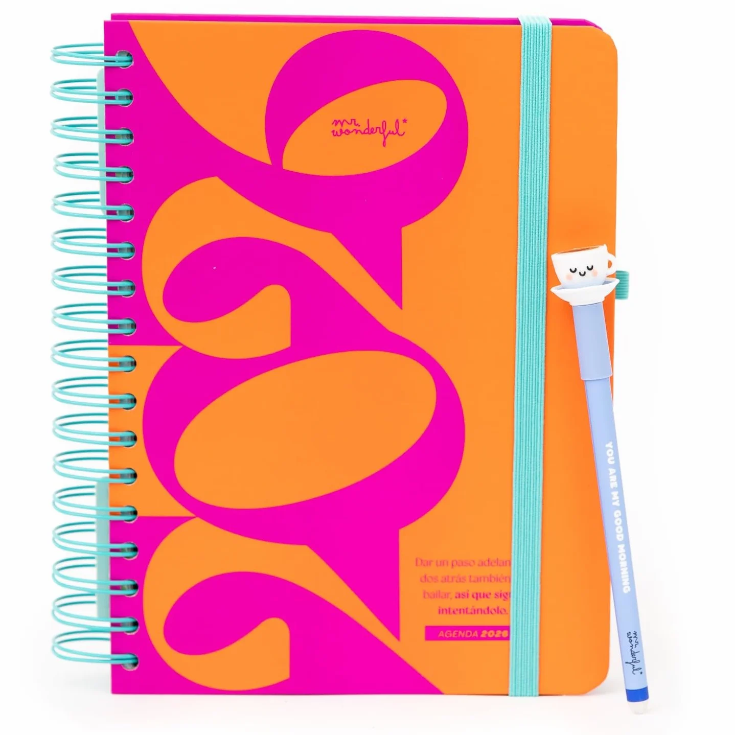 Mr. Wonderful Agenda Anual Wonder 2026 Vista Diaria z Bolígrafo Bobo Borrable Sigue intentándolo