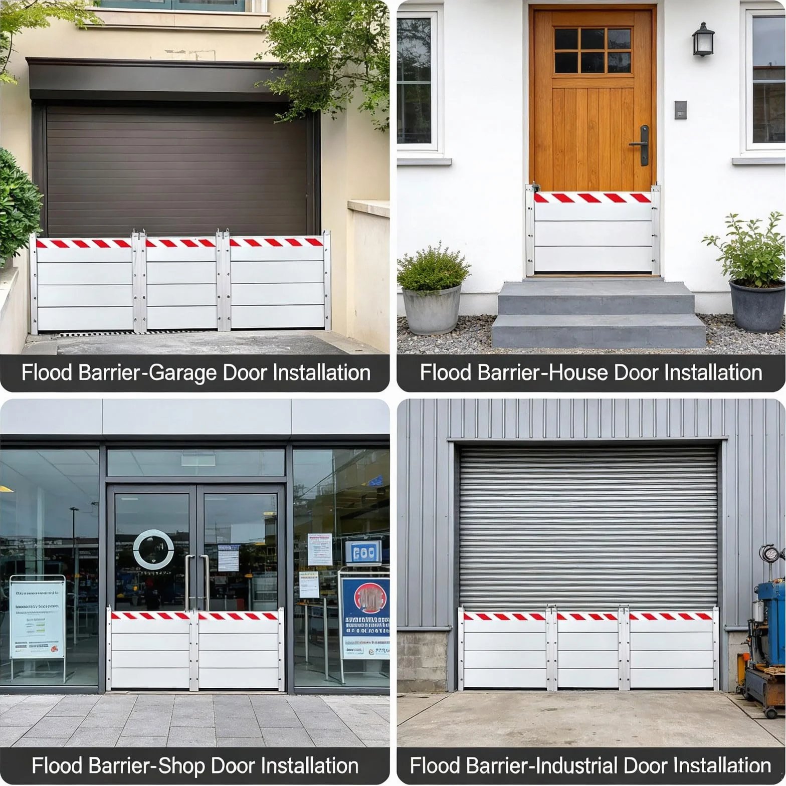 Barrera Contra Inundaciones para Puertas 188x40cm, AleacióN de Aluminio Barreras Contra Inundaciones para Puertas de Casas, Barrera MóVil de ProteccióN Contra Inundaciones En Puertas