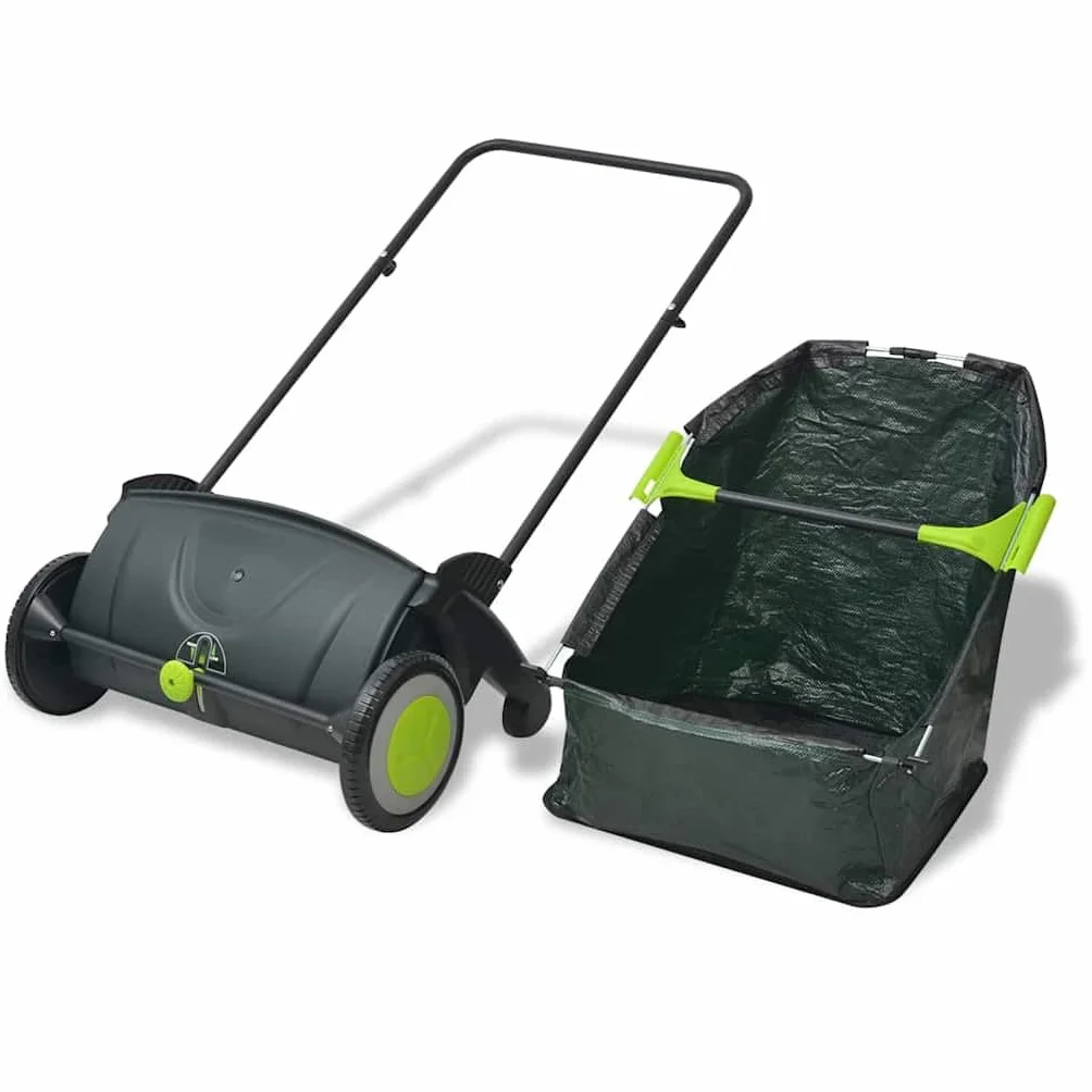 vidaXL Barredora Ligera de Jardín Bolsa de Basura 103 L Colores Negro y Verde