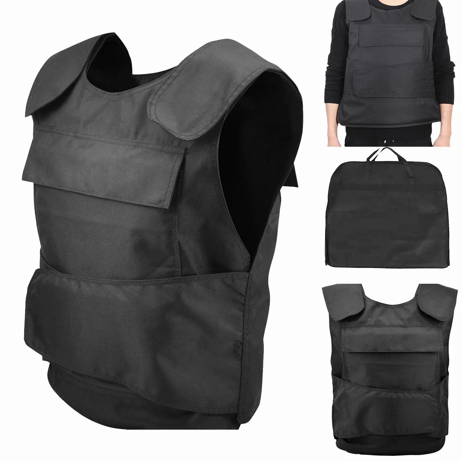 Chaleco Anticorte, Chaleco AntipuñAladas Ropa AntipuñAladas Chaleco Protector Ajustable Chaleco Protector Para Hombres Con Cierre De Velcro Para ProteccióN De Guardias De Seguridad De La PolicíA