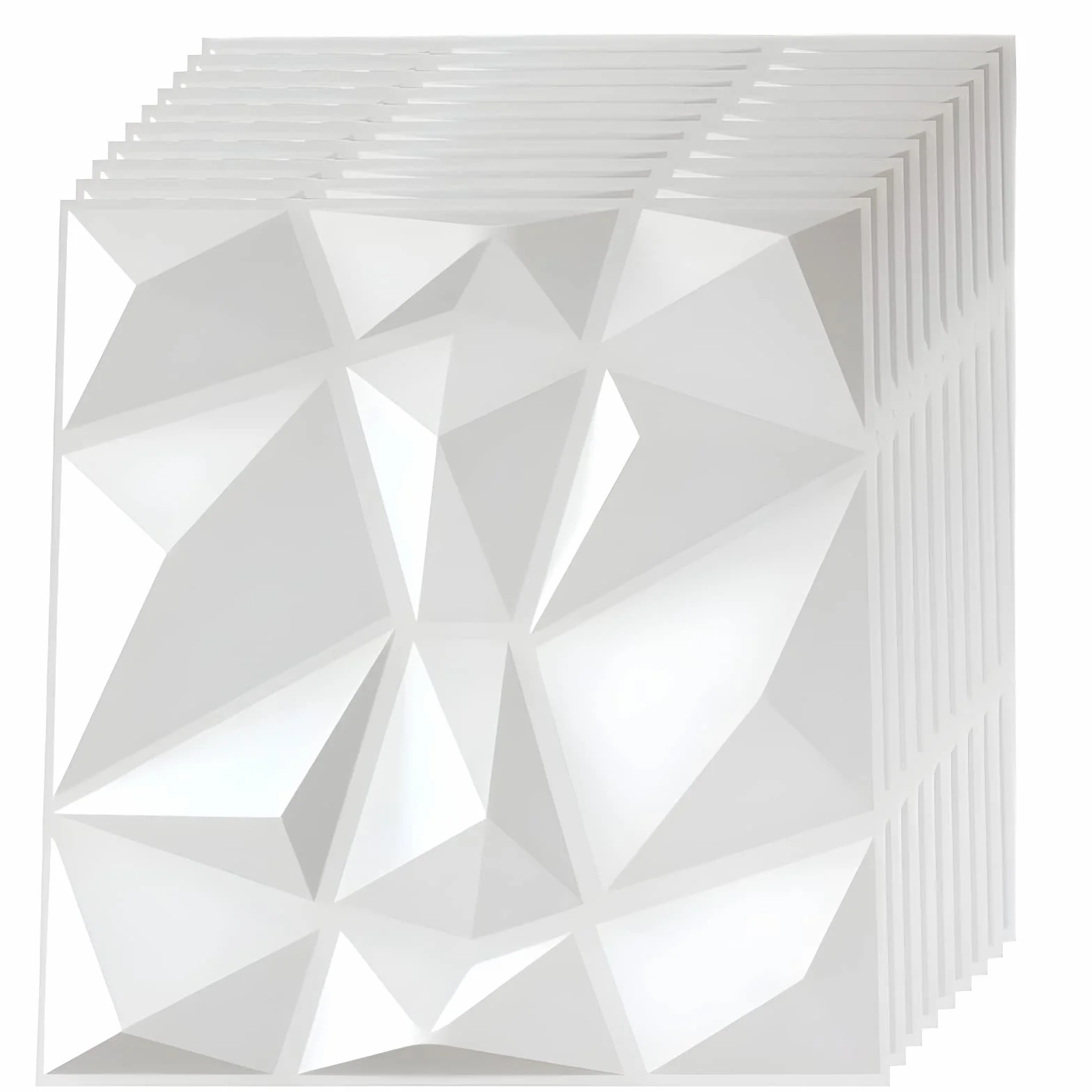 Paneles de pared 3D,30 * 30cm,PVC de alta rigidez,impermeable,resistente al calor, inodoro,blanco mate, para decoración de paredes interiores en sala de estar,dormitorio,vestíbulo