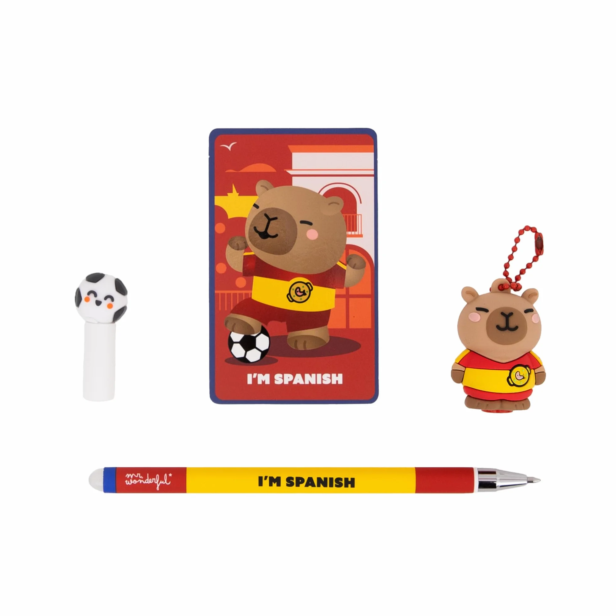 Mr. Wonderful Wonder Gol Blind Box Bolígrafo Borrable Sorpresa Llavero Capibara Bolis Coleccionables Tinta Azul