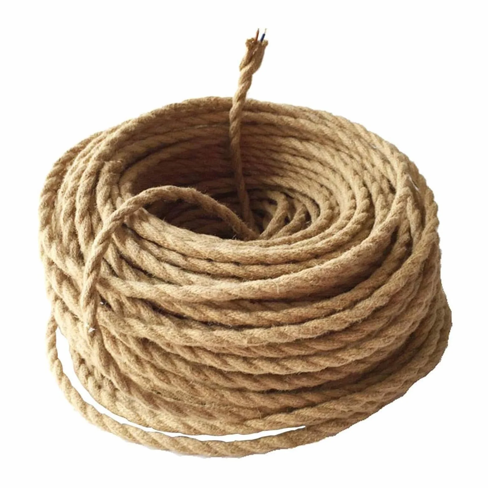 GreenSun Cable Trenzado Vintage - 2 Hilos 20M Vintage Cable Electrico 2 x 0,75mm² Lampara Techo cable Cuerda para Lámparas Colgantes de Bricolaje