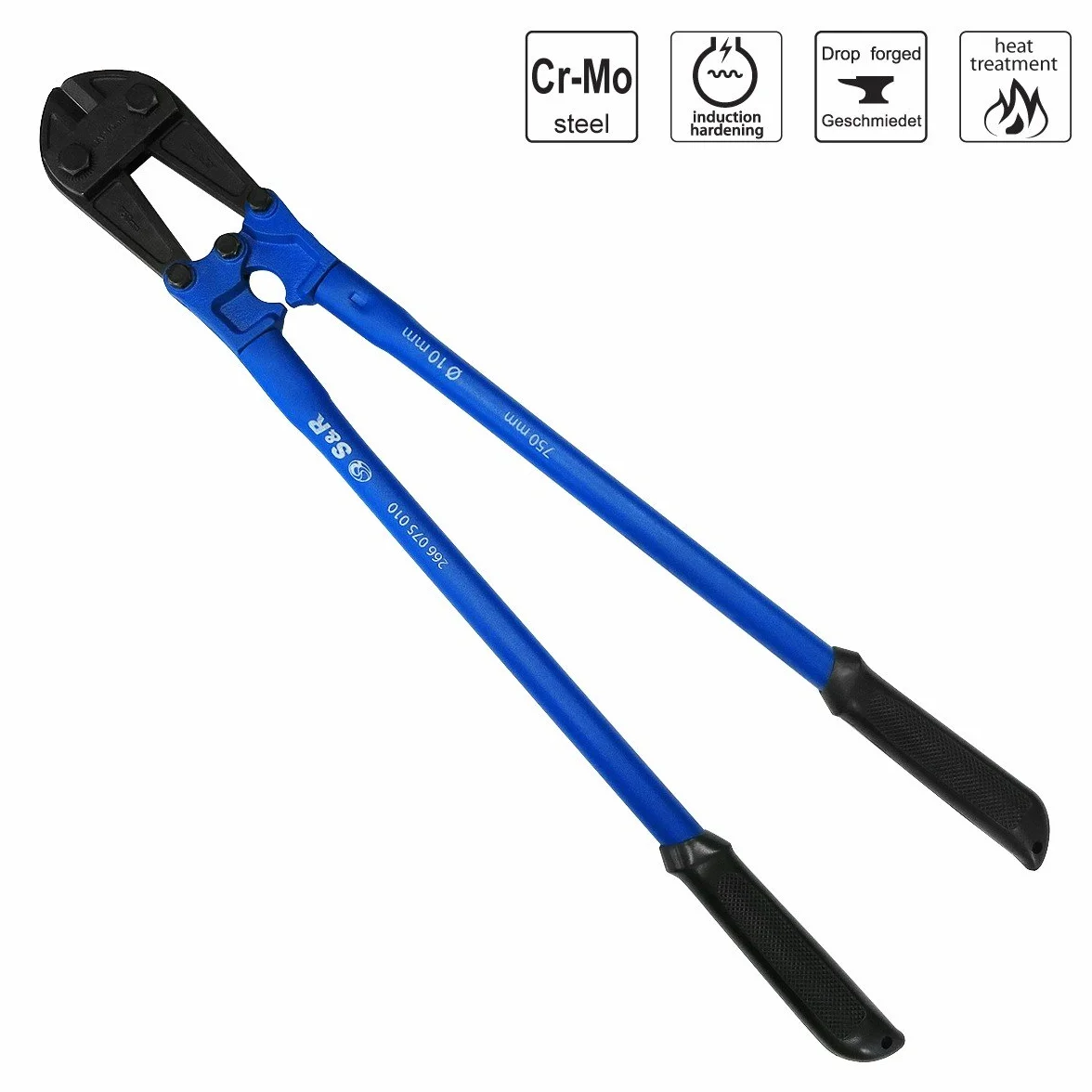 S&R Cizalla corta pernos 750 mm, corte de 12 mm. Cizallas de acero cromo molibdeno Profesionales