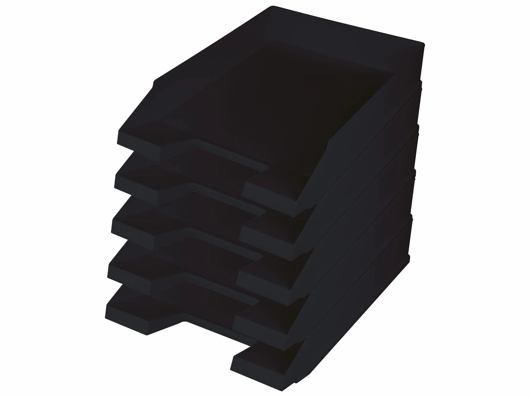 Bandeja para cartas DIN A4-C4 de plástico reciclado Blue Angel antracita-negro 5 piezas
