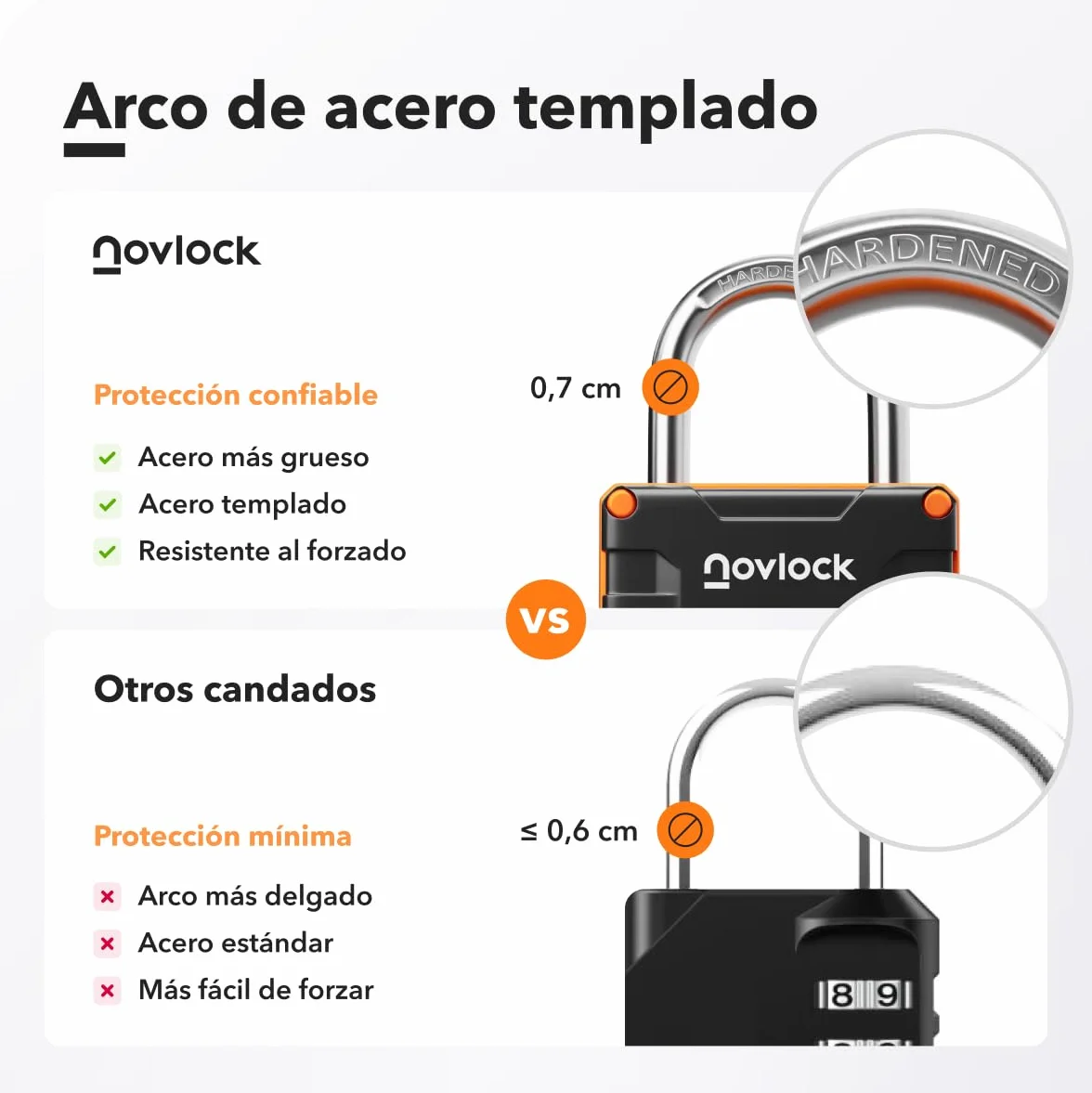 Candado de combinación para taquillas de gimnasio, escuela o trabajo, armarios, puertas, vallas y almacenes – Seguridad de 4 dígitos – Pack de 1, Negro/Naranja