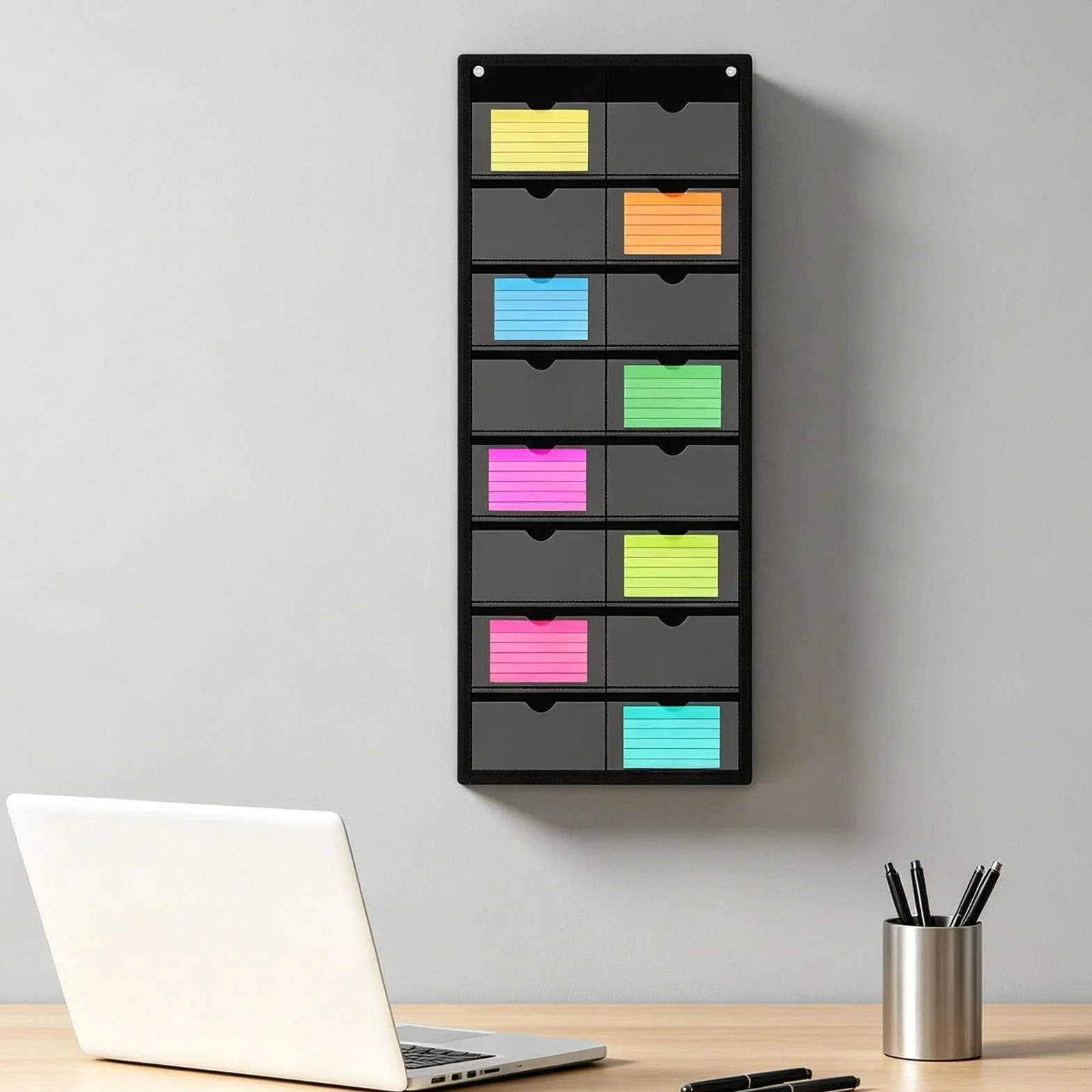 De Pared Para Tarjetas De Visita Organizador De Notas 3 X 5 Pulgadas Estante Almacenamiento Adhesivo Soporte Exhibición