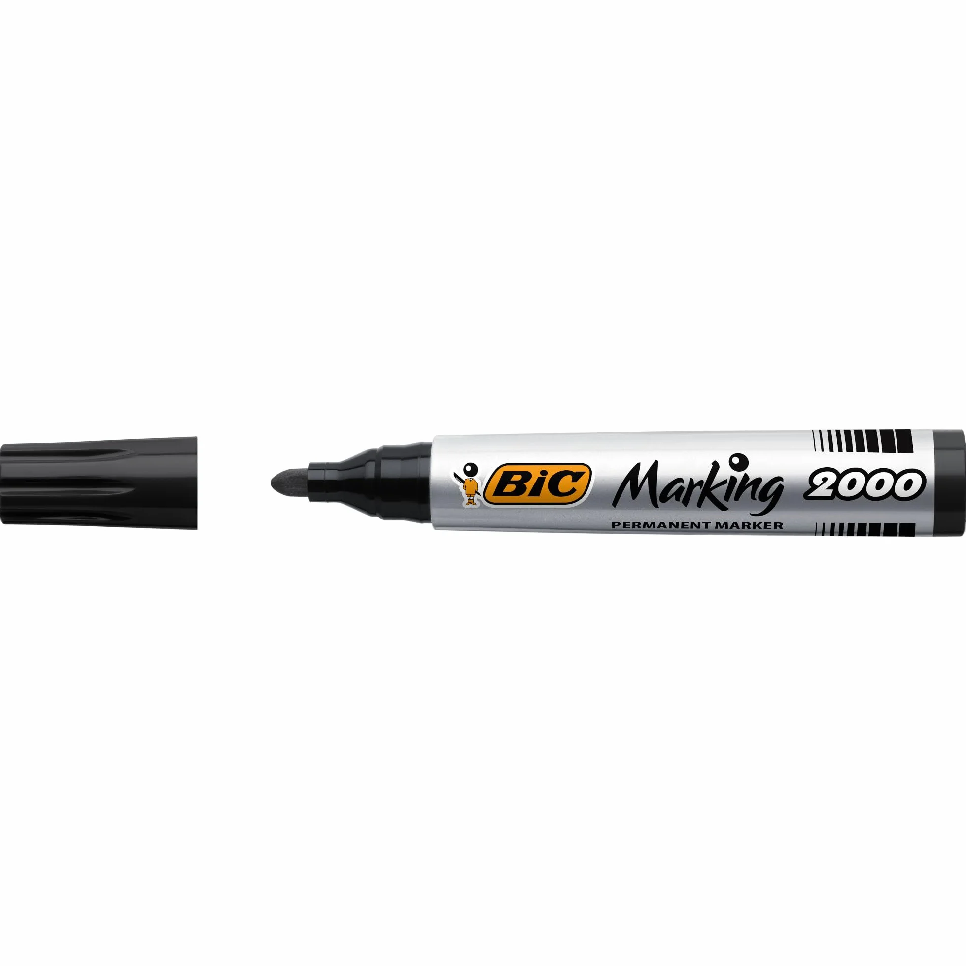 BIC Marking Rotuladores Permanentes 2000 ECOlutions Negro Punta Media Caja de 12