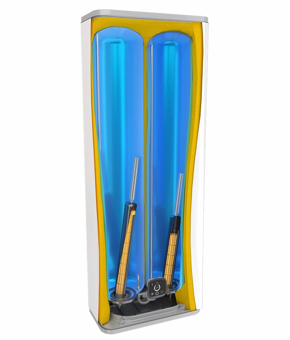 Edesa Flat 50 Wifi, termo eléctrico 50 litros, Calentador de agua horizontal o vertical, medidas 76,5 x 490 x 310cm, Fabricado para ser instalado en España