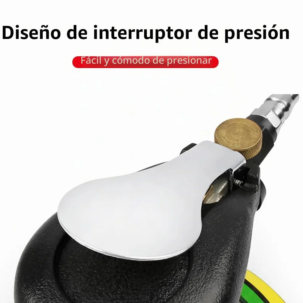 Lijadora Orbital Neumática Profesional de 6'' - 13500 RPM, Con Manguera y Bolsa Para Pulido y Lijado de Automóvil, Metal, Madera y Cera