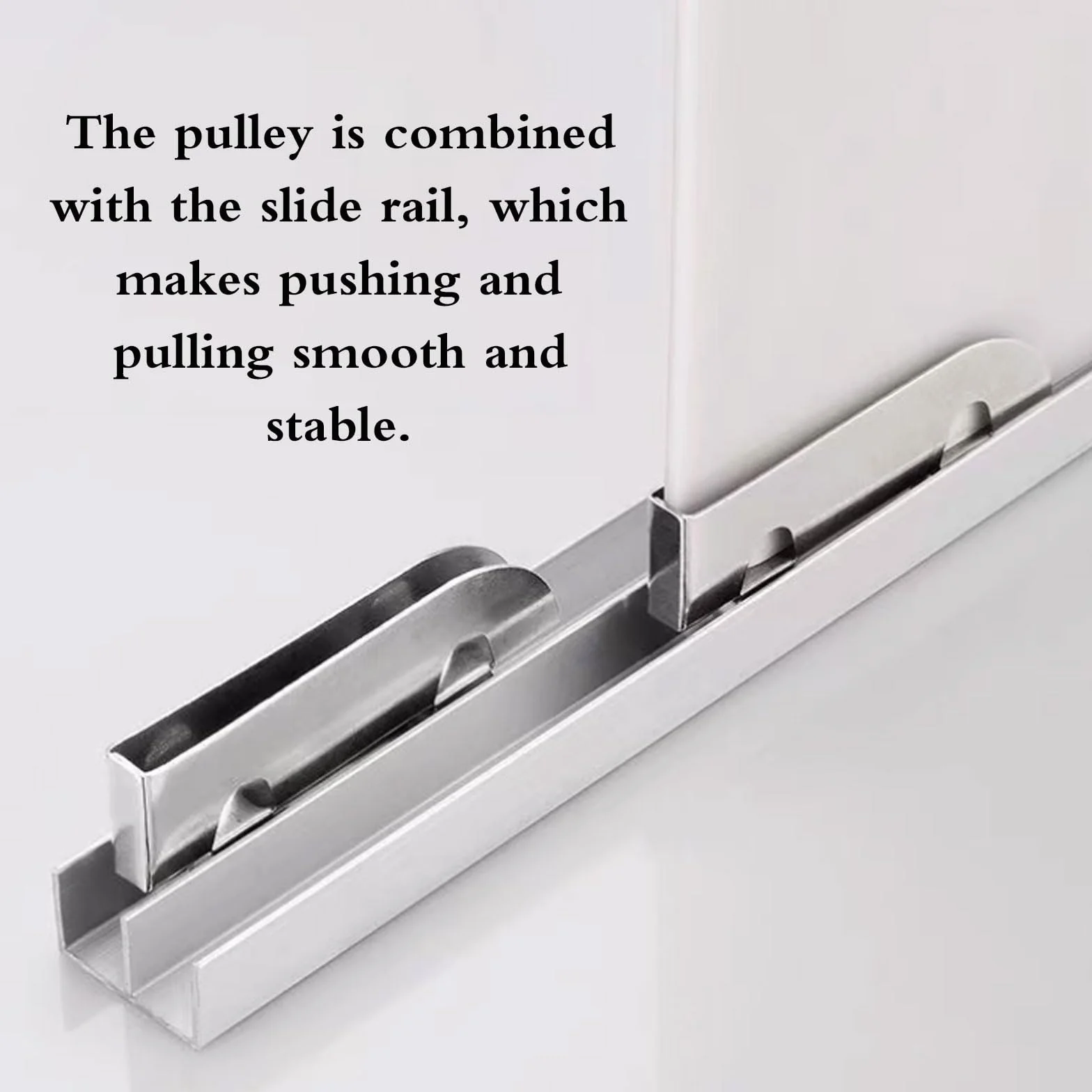 Riel para Puerta Corrediza de Bolsillo,Riel Oculto para Puerta corredera,Riel para Puerta corredera Doble,Kit de riel para Puerta corredera Doble,Ideal para oficinas en casa.