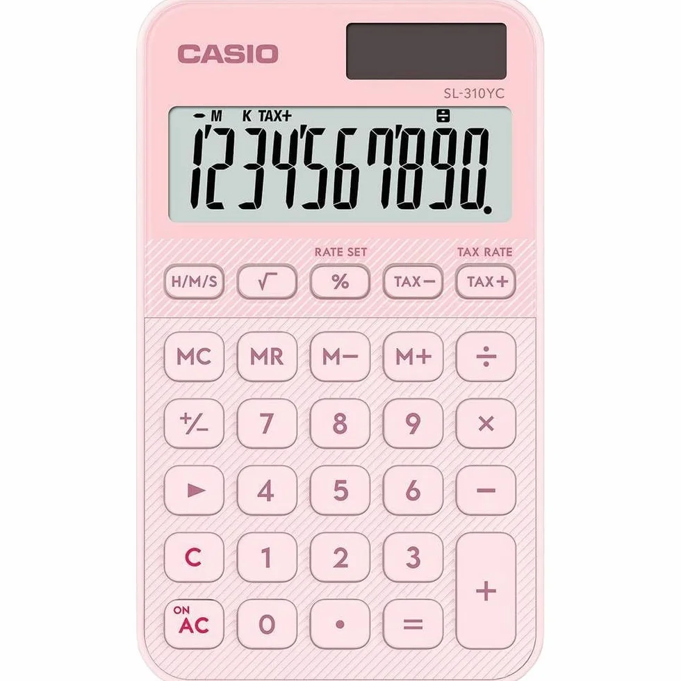 CASIO SL-310YC Calculadora de Bolsillo Rosa Claro