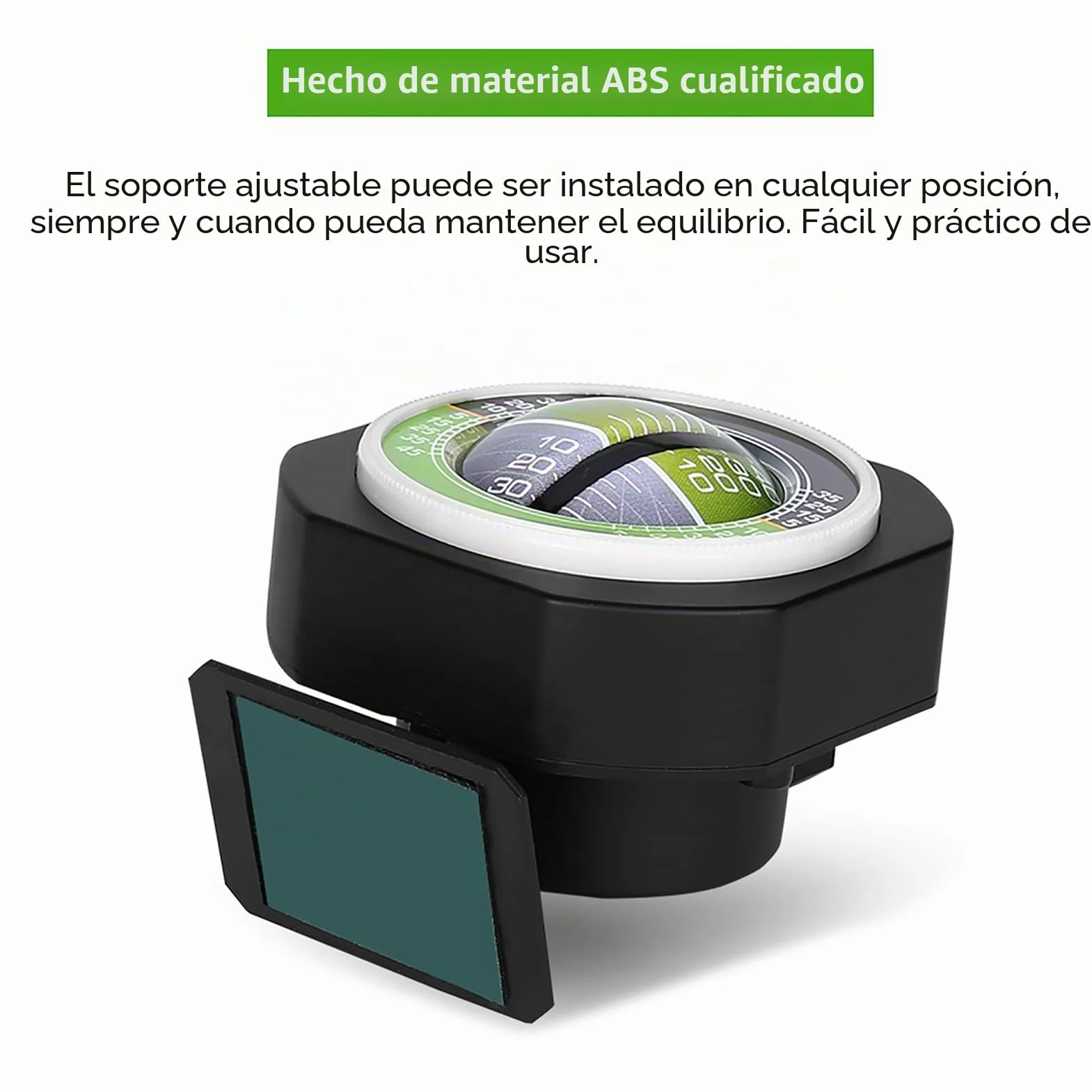 AUTO Inclinómetro de ángulo de equilibrador de ángulo de coche con luz LED exterior Inclinómetro, inclinómetro de ángulo de inclinación luminoso de 8 x 5,2 3,7 cm para la conducción
