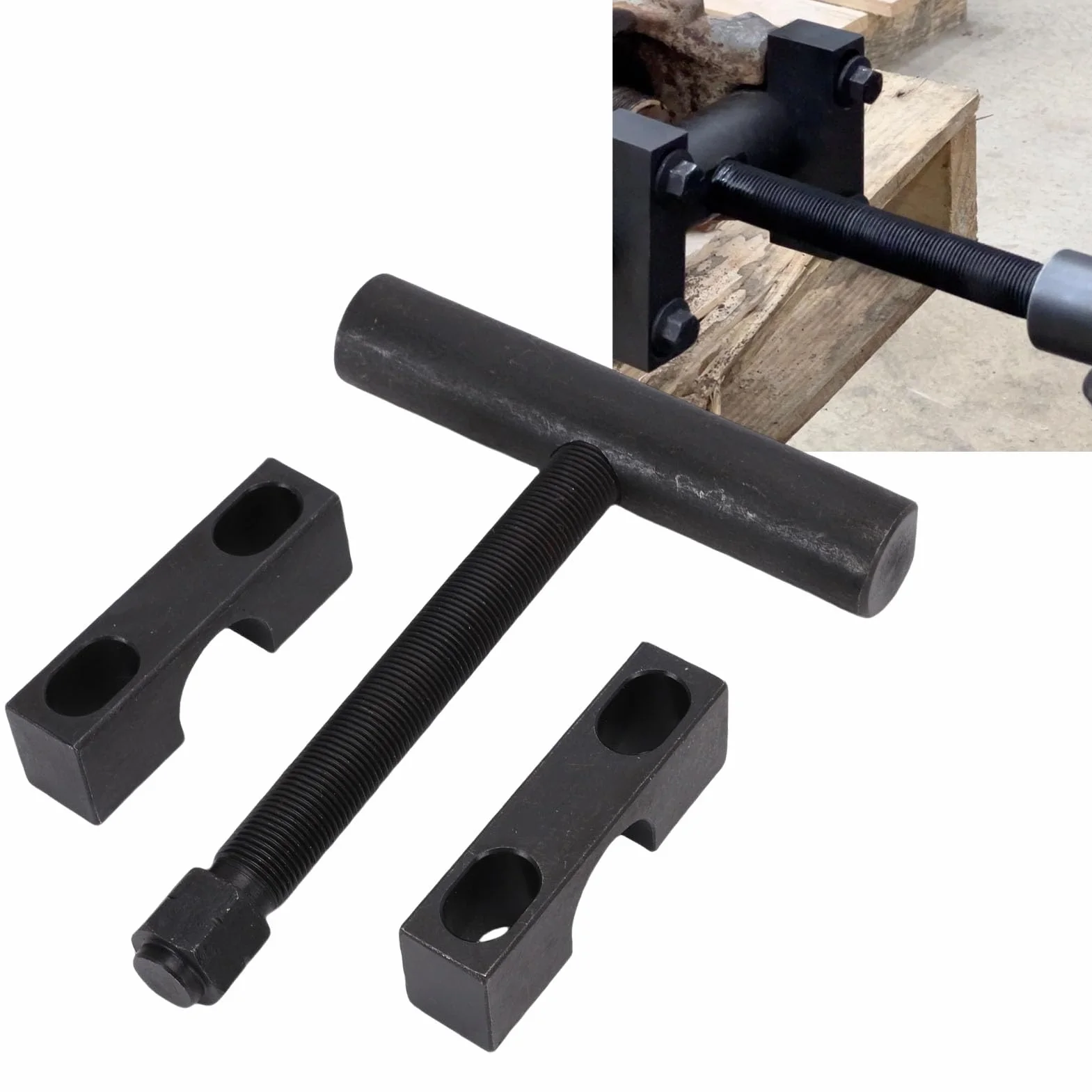 Herramienta Extractora de Yugo de Acero con Largo para Camiones y Coches de Clase 1-2, Color Negro | Construcción de acero, acabado de óxido negro, largo.Para , 1500, 3500.