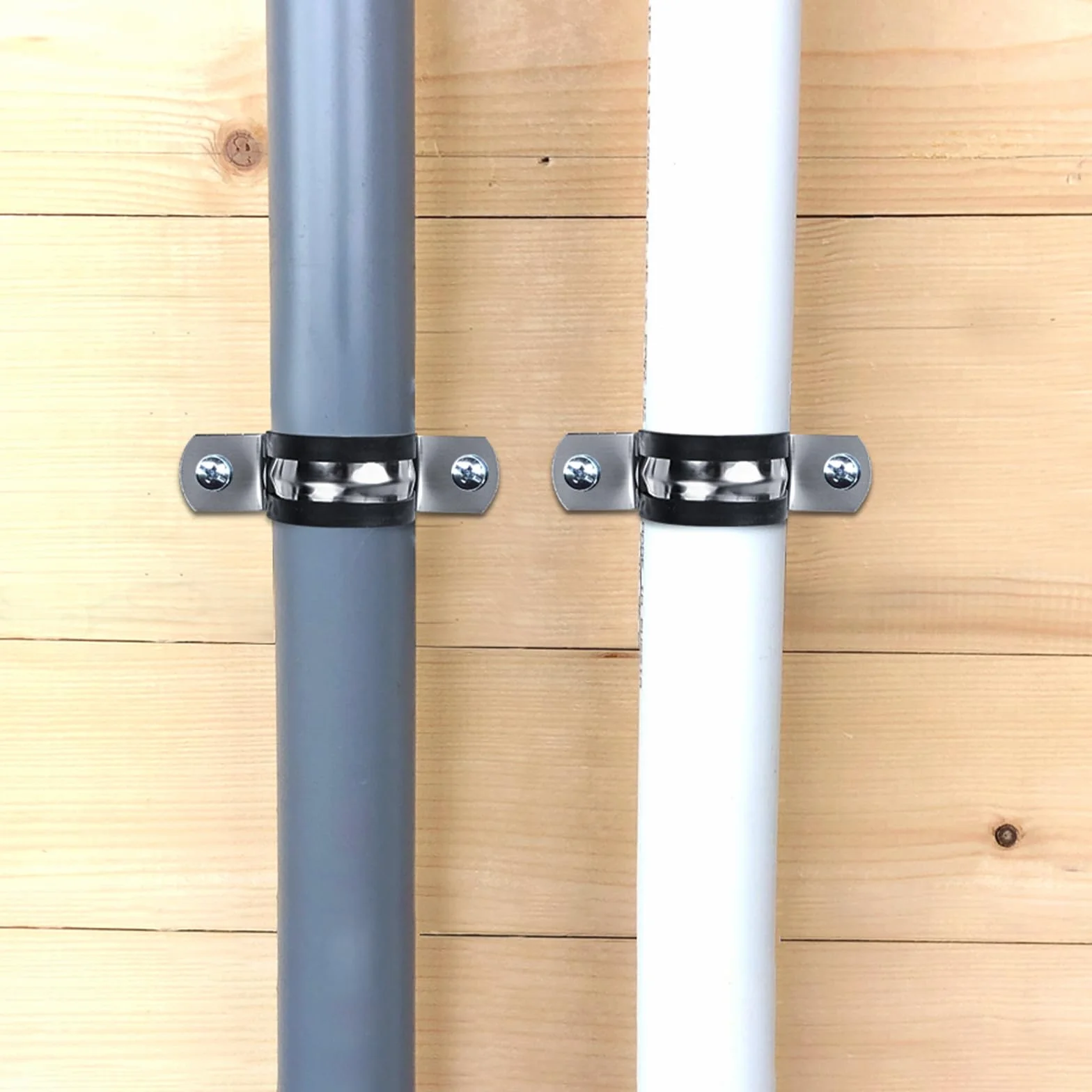 Abrazaderas de tubo en U, 10 unidades, diámetro de 25 mm, acero inoxidable 304, con acolchado, 2 agujeros, tipo U, hebilla de tubo, abrazadera de fijación para fijación de tubos