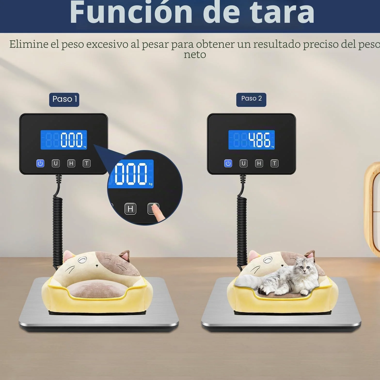 Báscula Digital Collazoey 200 kg/10 g USB Ricaricabile Acciaio Inossidabile Sensore a 4-Punti LCD