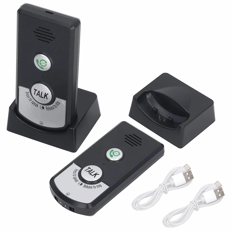 Lotvic Intercomunicador Inalámbrico de 2 Vías, Intercomunicador de Voz Inteligente, Intercomunicadores Inalámbricos para Interiores, Largo Alcance 1000 M, para Casa, Oficina, Aula