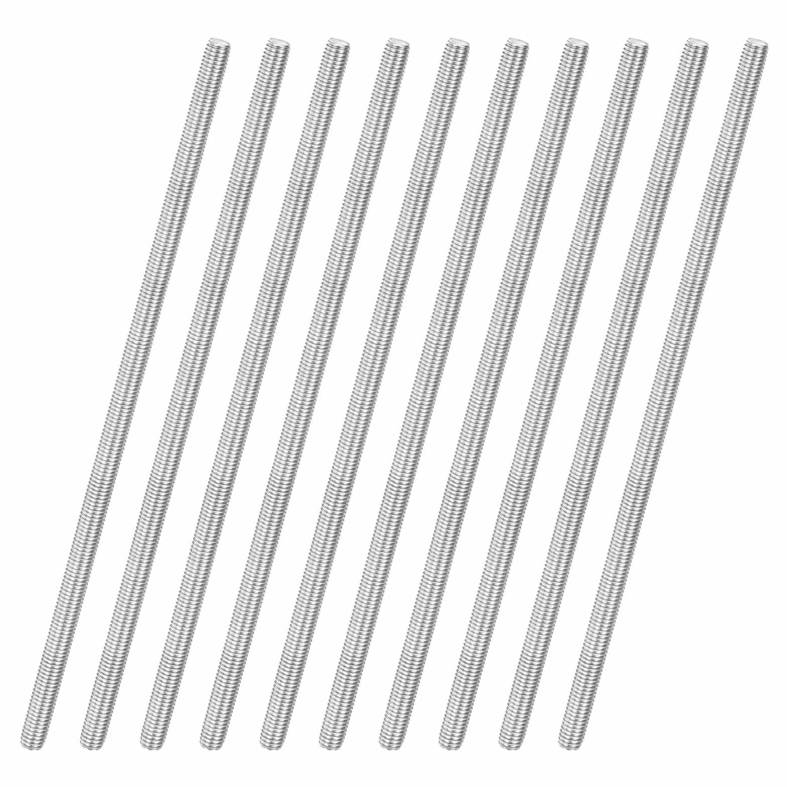 M METERXITY 10 Piezas De Varilla Roscada Completa M8x250mm 304 Acero Inoxidable Roscado A La Derecha Para Pernos De Anclaje Abrazaderas U Pernos Para Muebles Tornillo Métrico Roscado