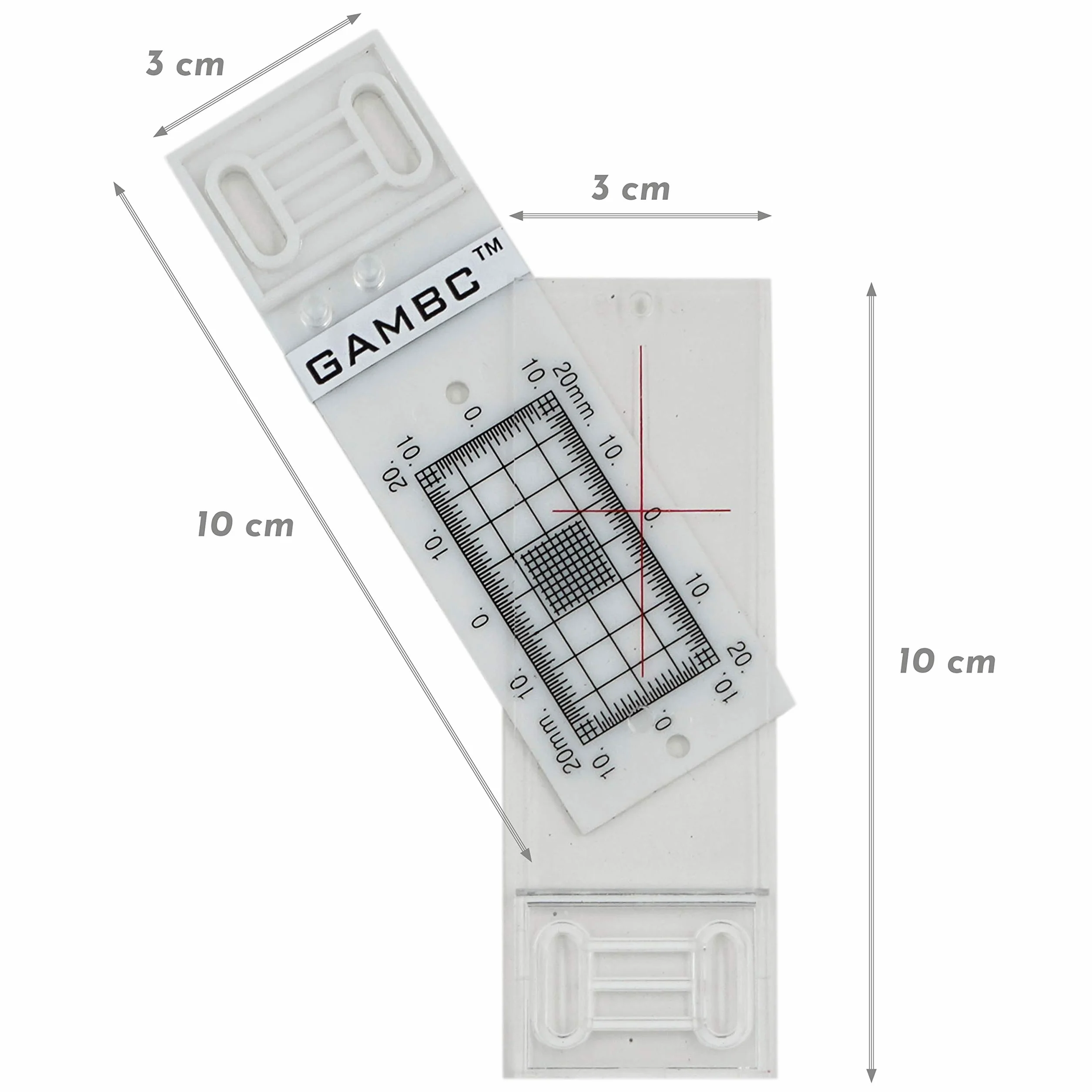 3 Piezas - GAMBC® Fisurometro grietas - Medidor Manual de Grietas en Paredes - Para Medir y Registrar Lesiones y Grietas en Superficies Planas de Mampostería