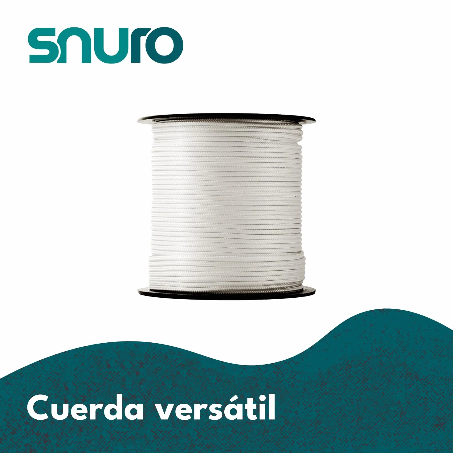 Cuerda de nailon 4 mm 50 m blanco paracord resistente al desgarro ligera