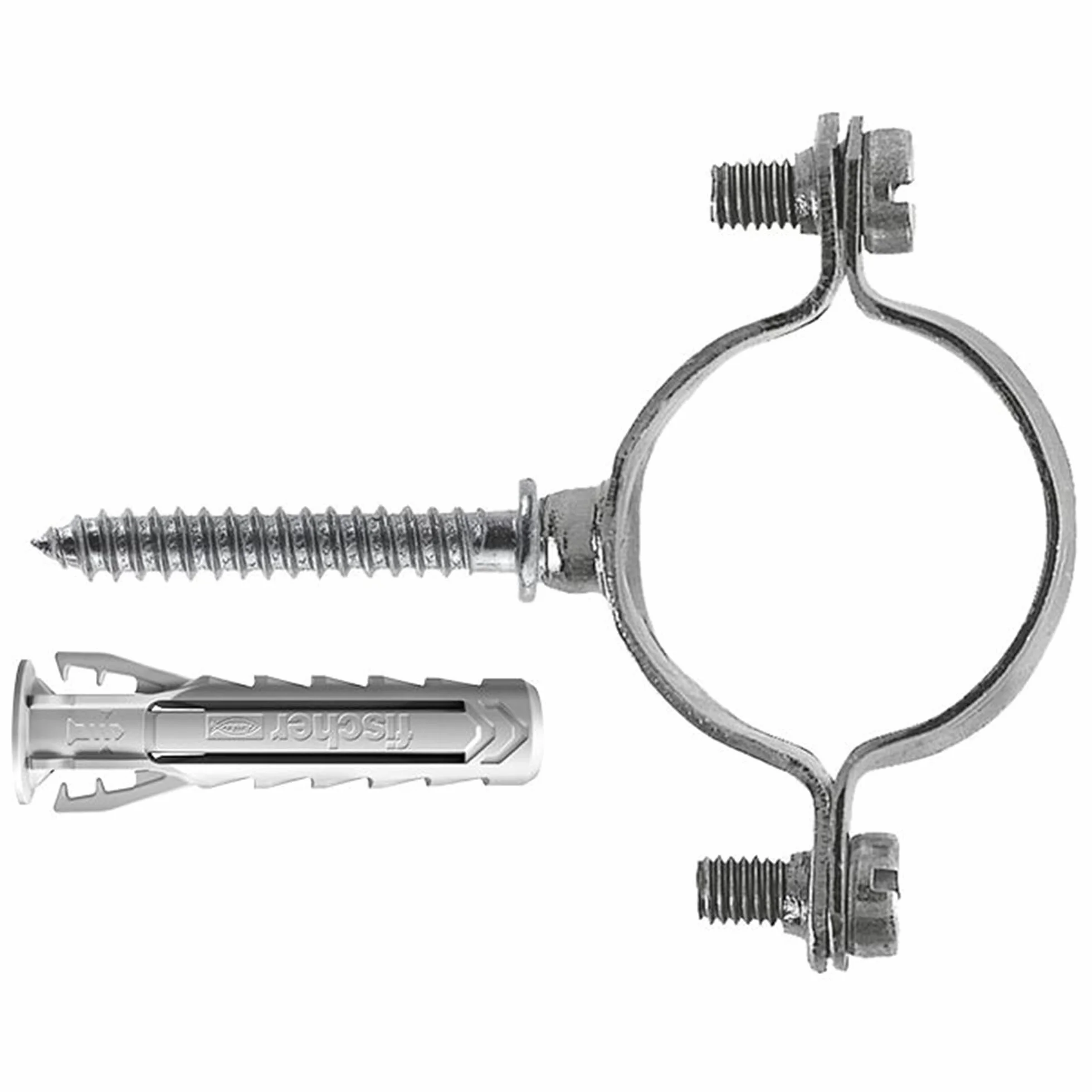 Fischer CZV Collar galvanizado 32 mm con taco SX Plus 6 y tornillo M6, 10 unidades