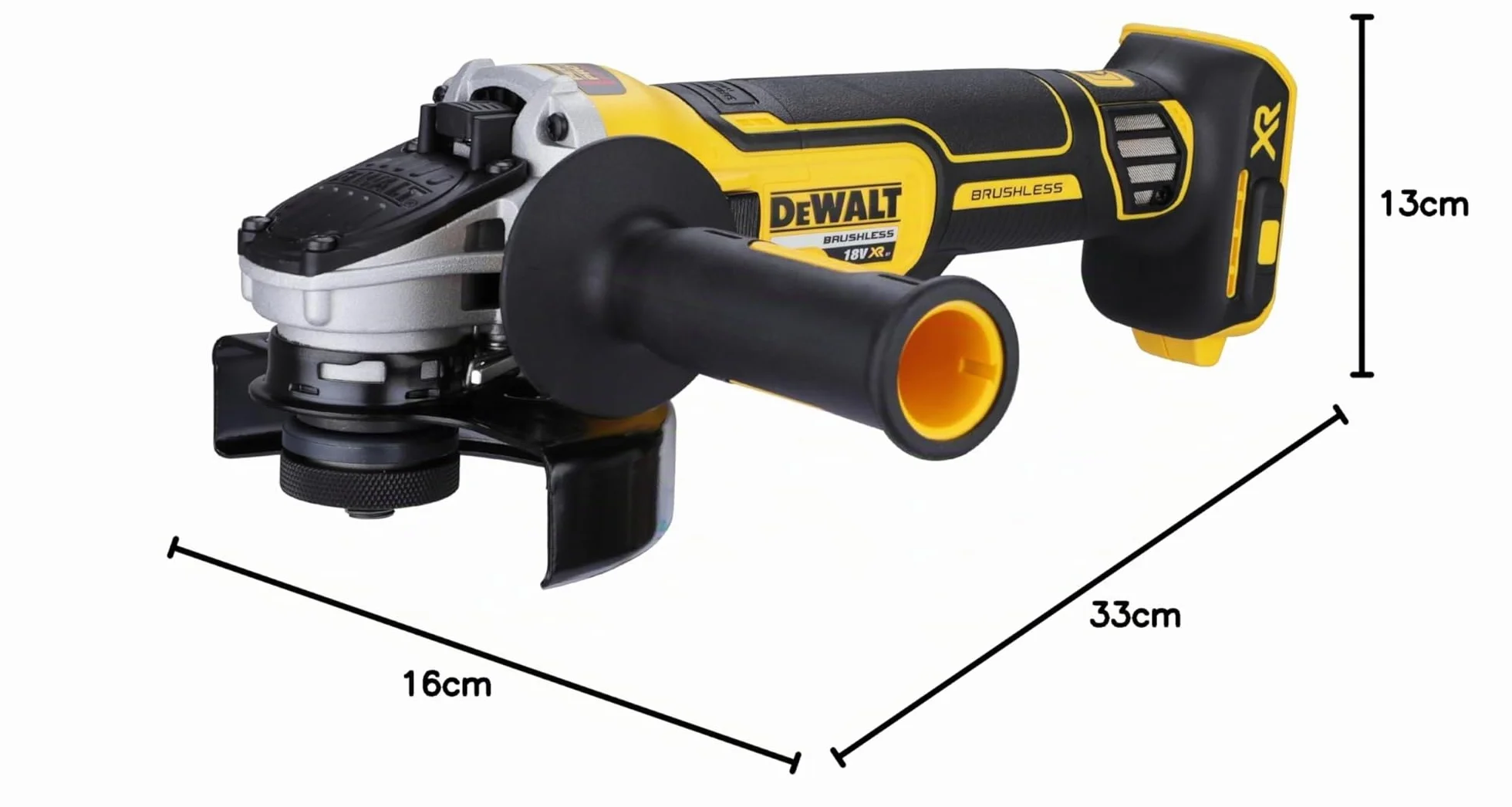 DEWALT DCG405N - Amoladora angular para 125 mm, 18 V XR, sin disco y sin cargador/batería