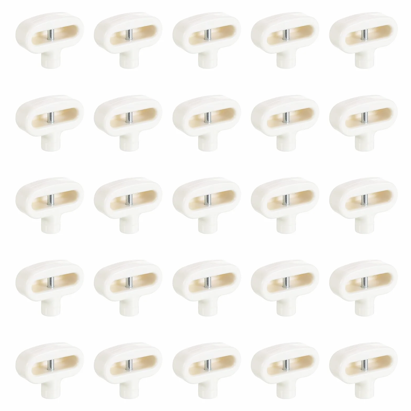 QUARKZMAN 50 Pcs de Cierres de Seguridad de Gancho en U para Panel Perforado, Cierres de Seguridad de Gancho en U, Cierres Antirrobo para Panel Perforado de Tiendas Detallistas, Blanco