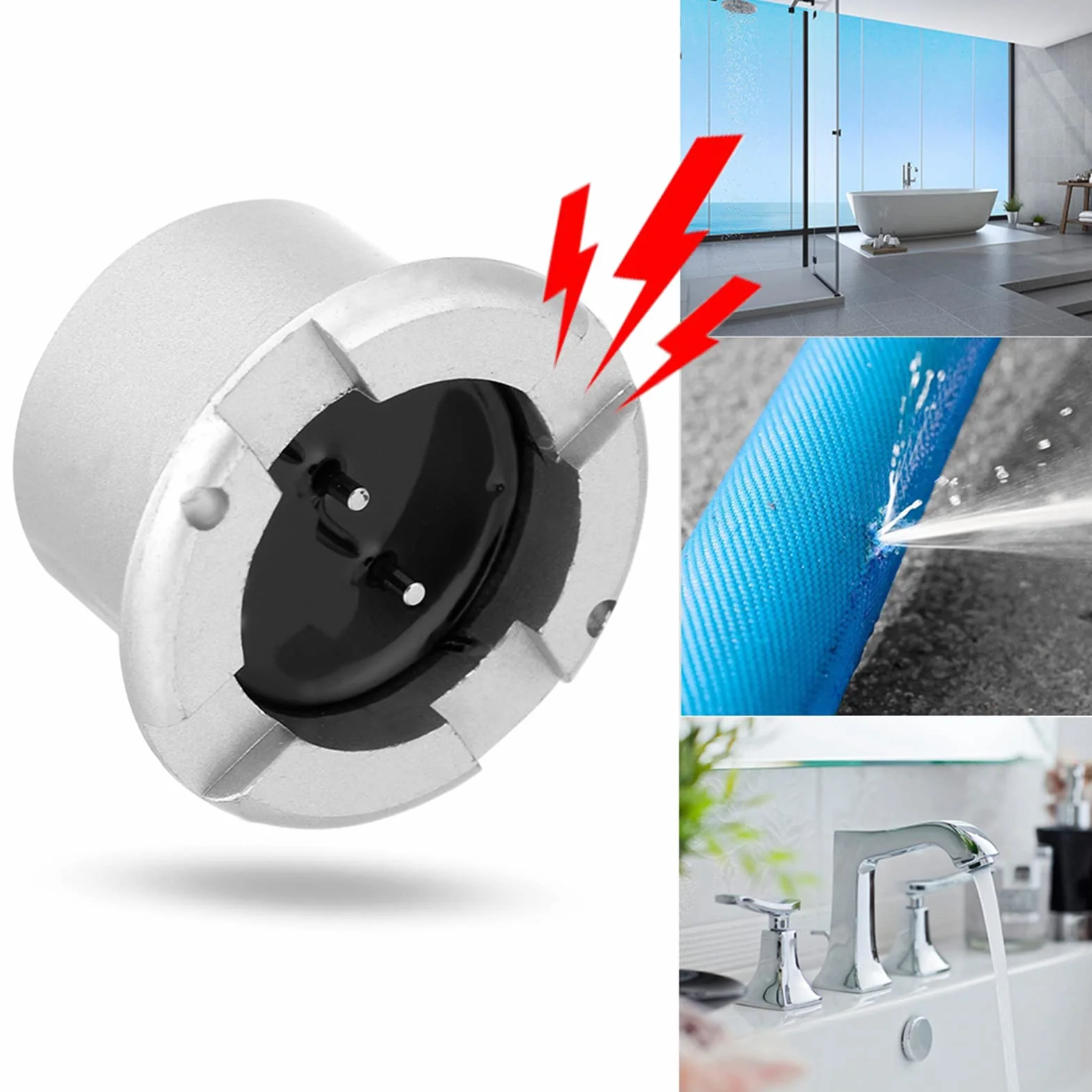 Detector de Alarma de Inundación con Cable de Agua 12V para Cuarto de Máquinas Aislado