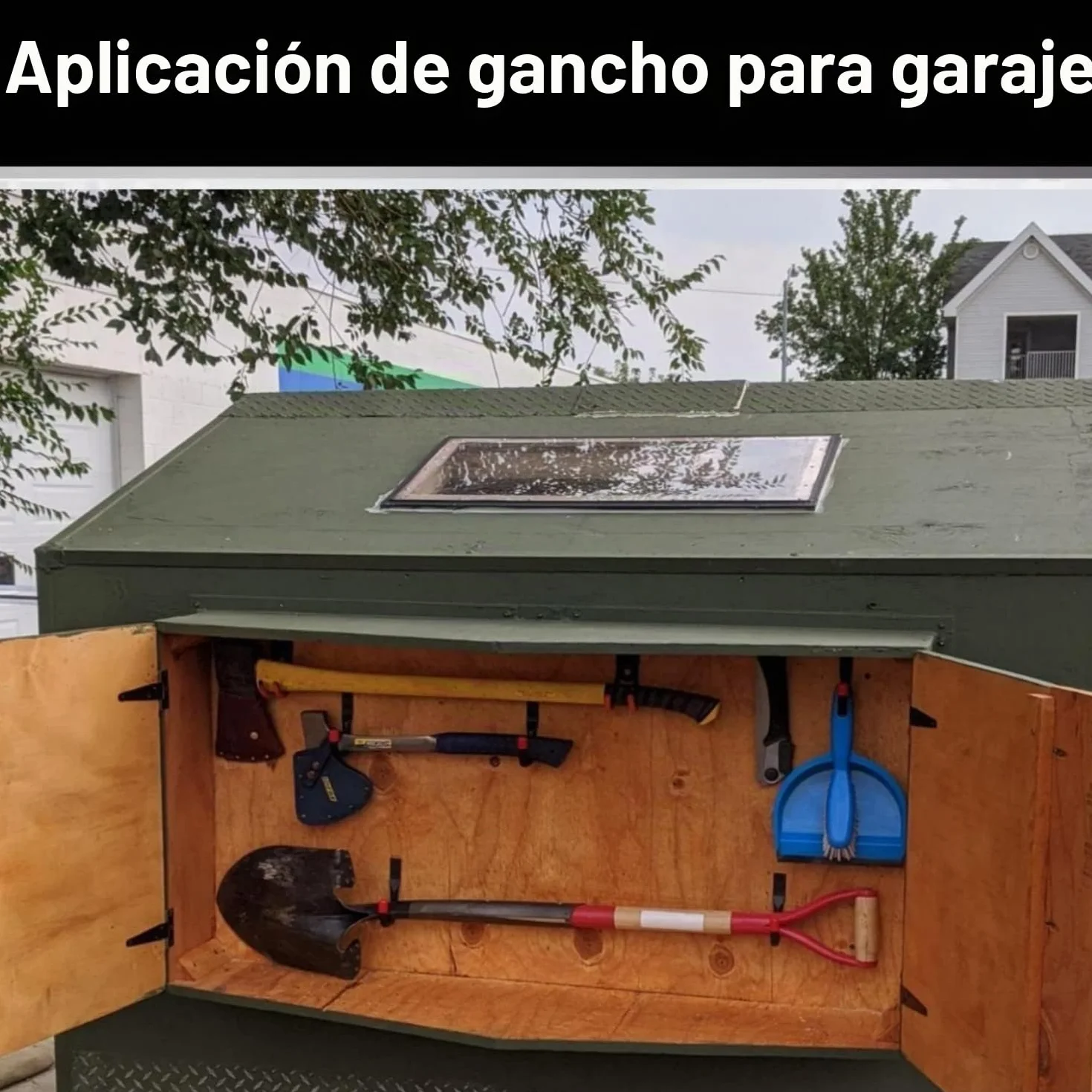 Ganchos de garaje, paquete de 6 ganchos de almacenamiento resistentes, ganchos de herramientas de jardín de 10,5 cm, ganchos de fijación para montaje en pared