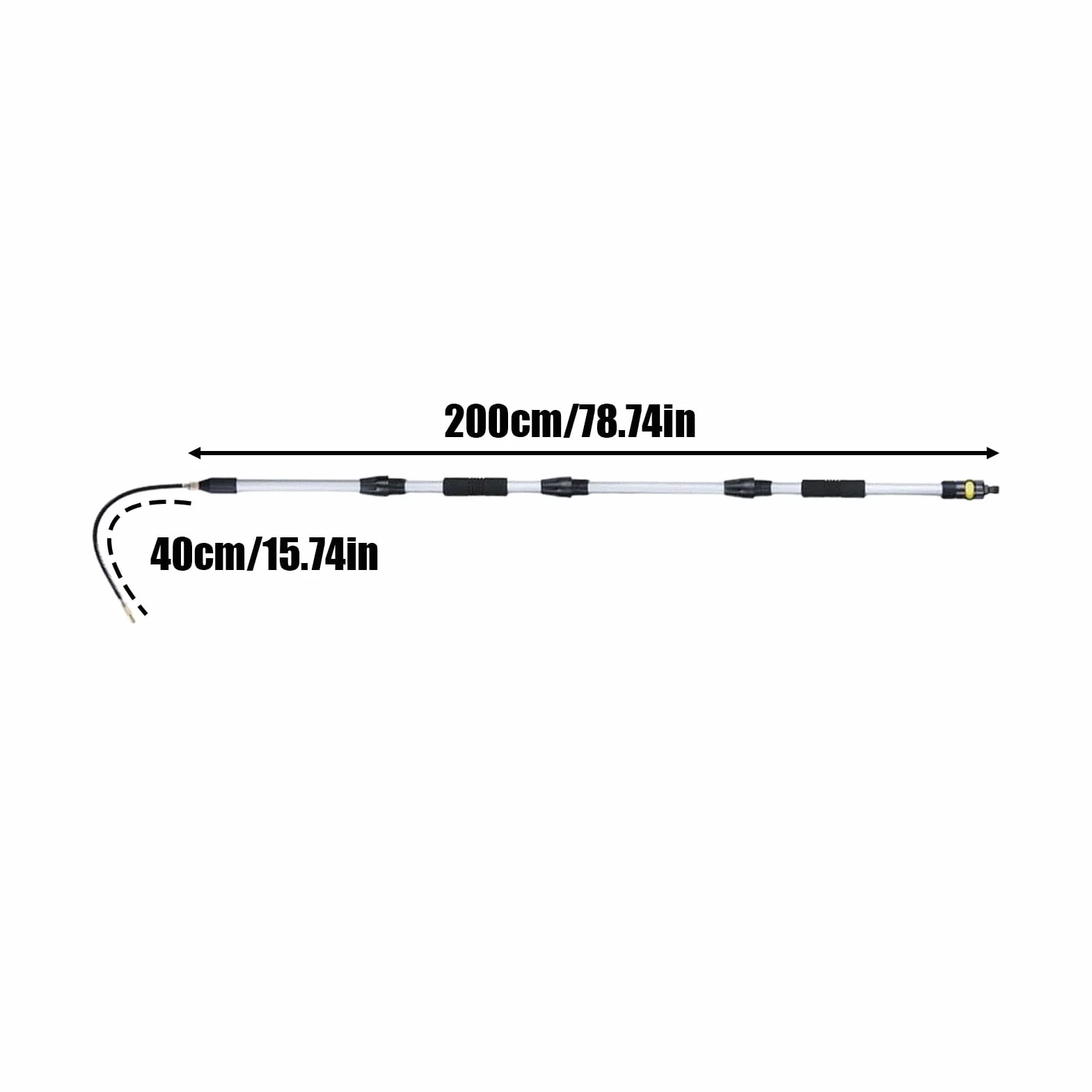 Herramienta Para Limpieza De Canalones 18 cm Giratorio Resistente De Largo | Limpiador de Varilla de Extensión para Canalones de Tejado Para Casa Hojas Basura Ramitas P