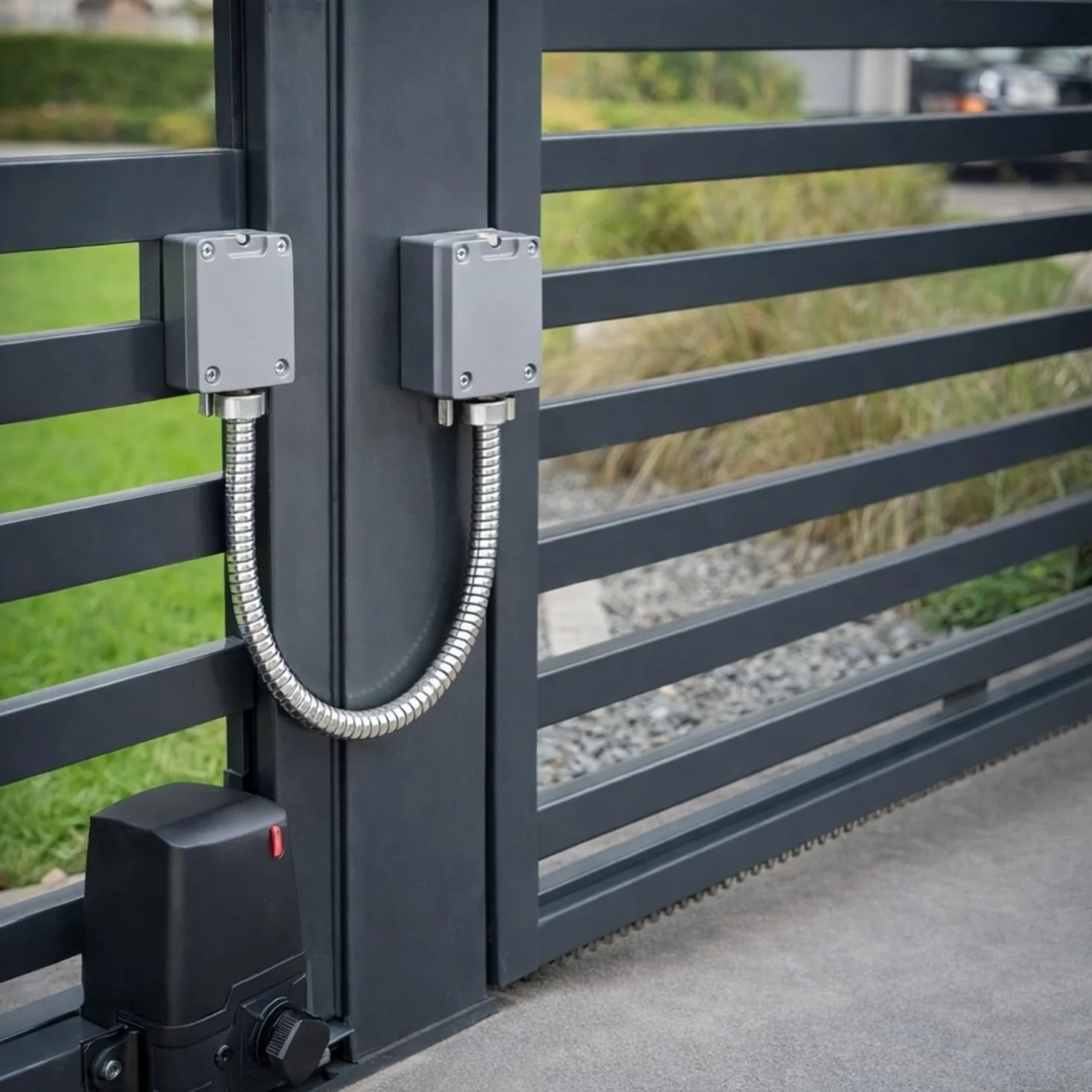LEDKIA LIGHTING Pasacables Flexible para puerta Negro 9 mm