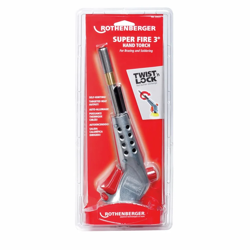 Rothenberger 35436 35436-Superfire 3 Juego Basico EU, Red