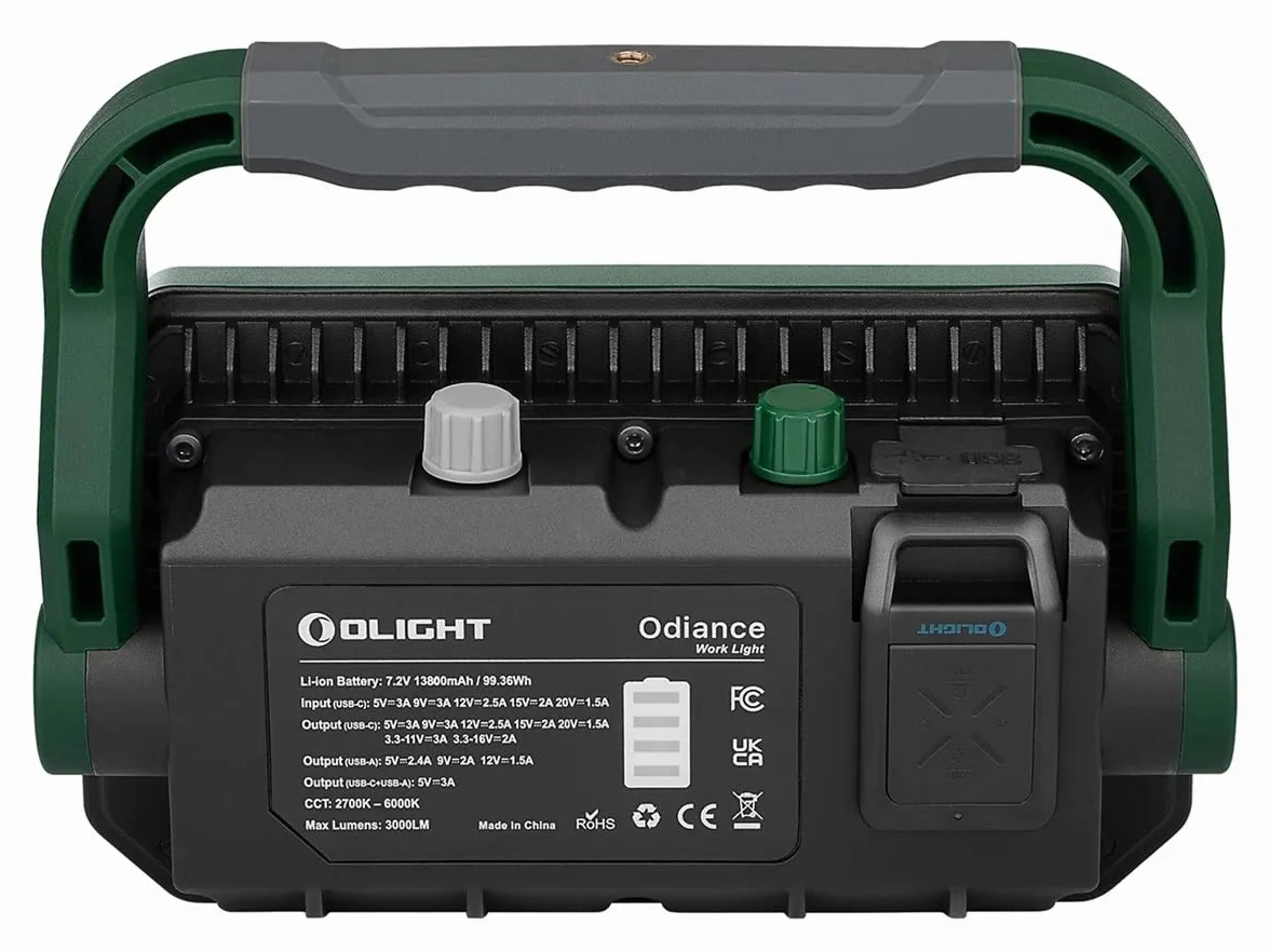 OLIGHT Odiance, luz de trabajo COB, control remoto y larga autonomía. 2700K-6000K (OD Green)