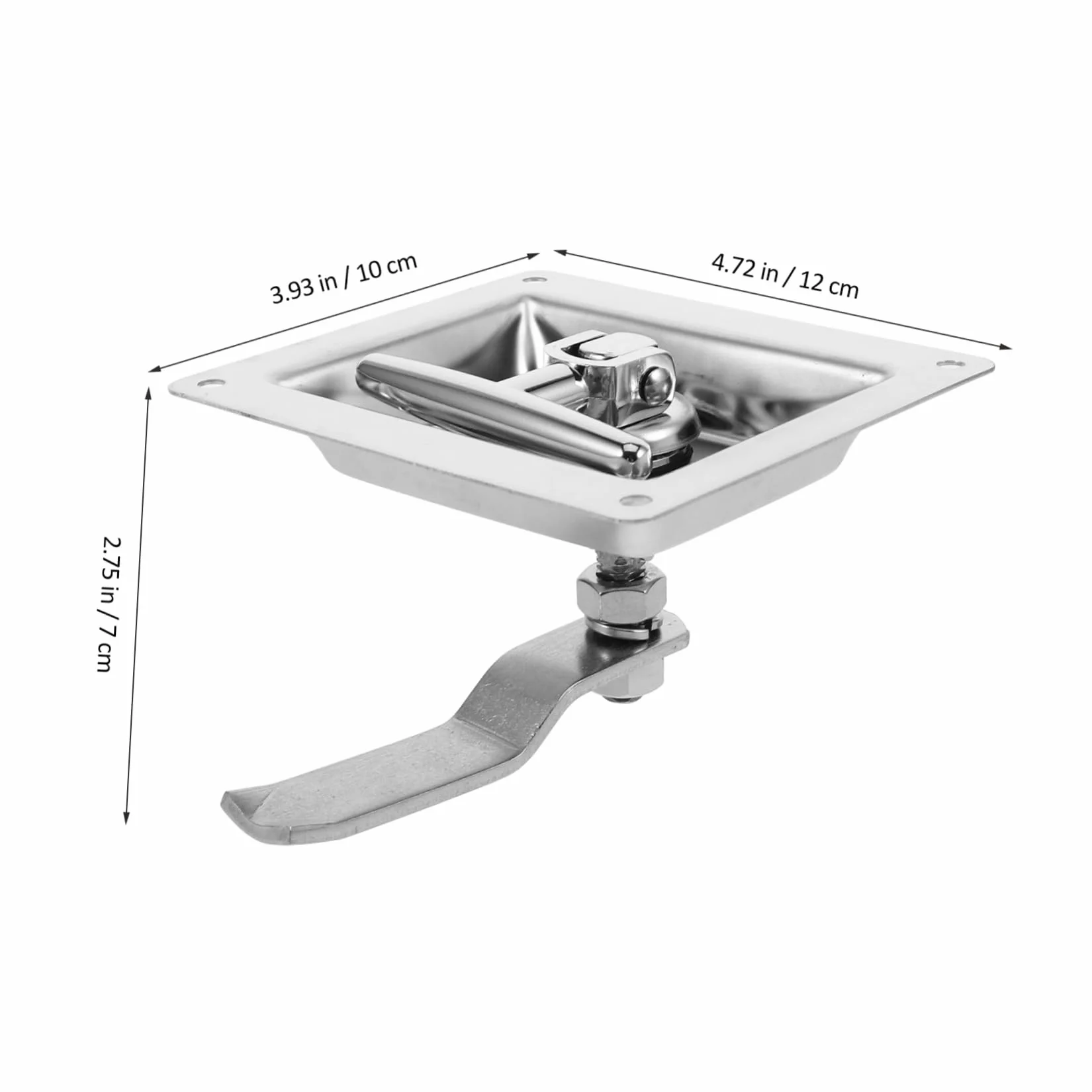 Cerradura de Caja de Herramientas para Caravana de Acero Inoxidable | Plata, Instalación Sencilla y Uso Fácil, para Remolque y Rv Cierre Seguro