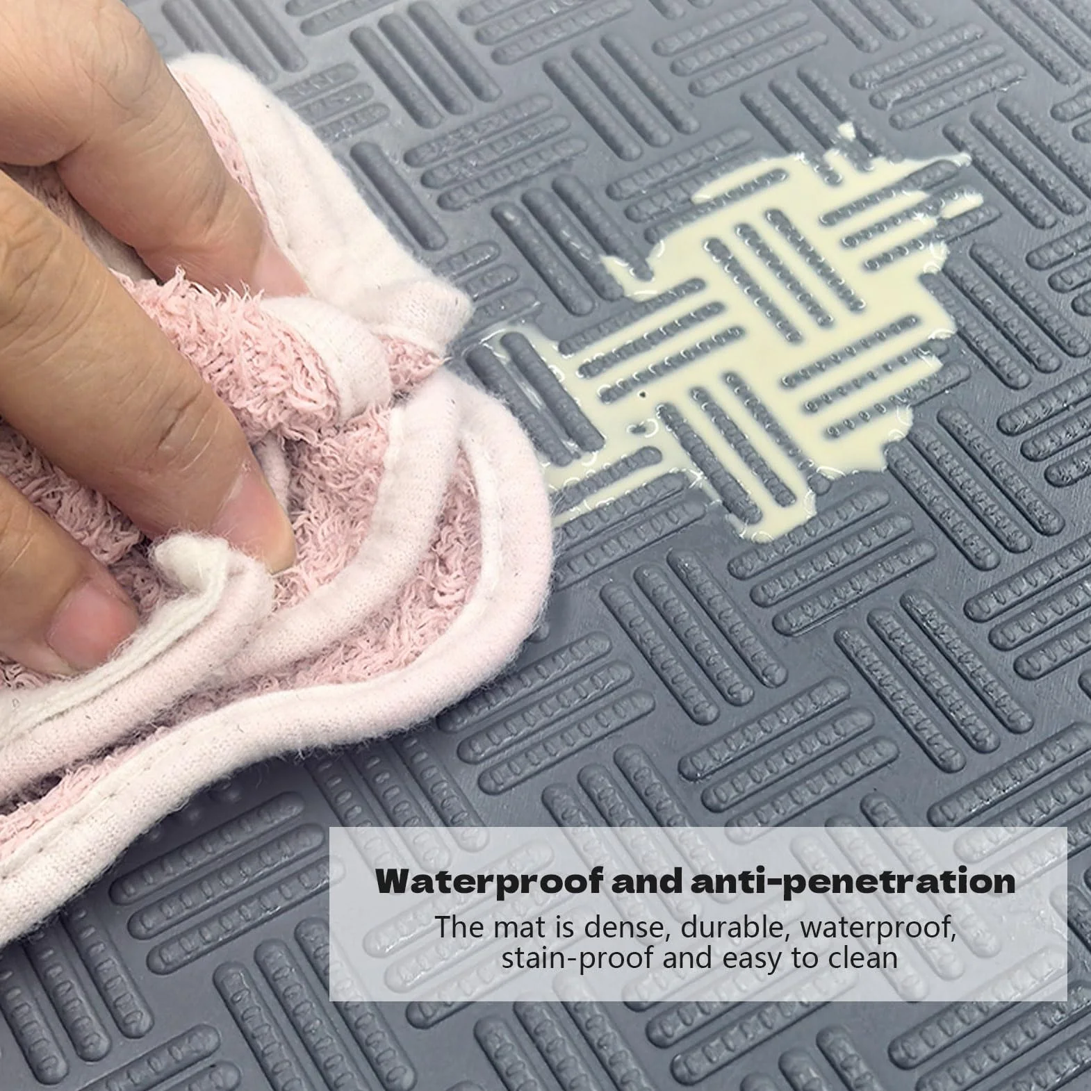 Tapete de Goma para Piso, Tapete Impermeable para Garaje de 1.6 mm de Grosor, Almohadilla Antideslizante para Reparación de Autos, para Garaje, Furgonetas, Gimnasio(Gray,0.9x2m)