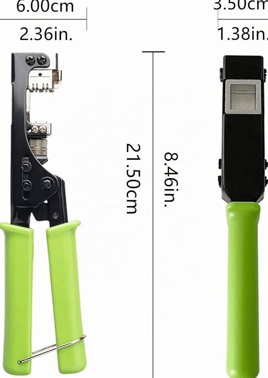 Herramienta de perforación Keystone Jack de 180 grados (solo compatible con conectores específicos AMP 110 Series de 8 posiciones), adaptador CAT5/5e y CAT6/6A, crimpadora de terminación rápida,