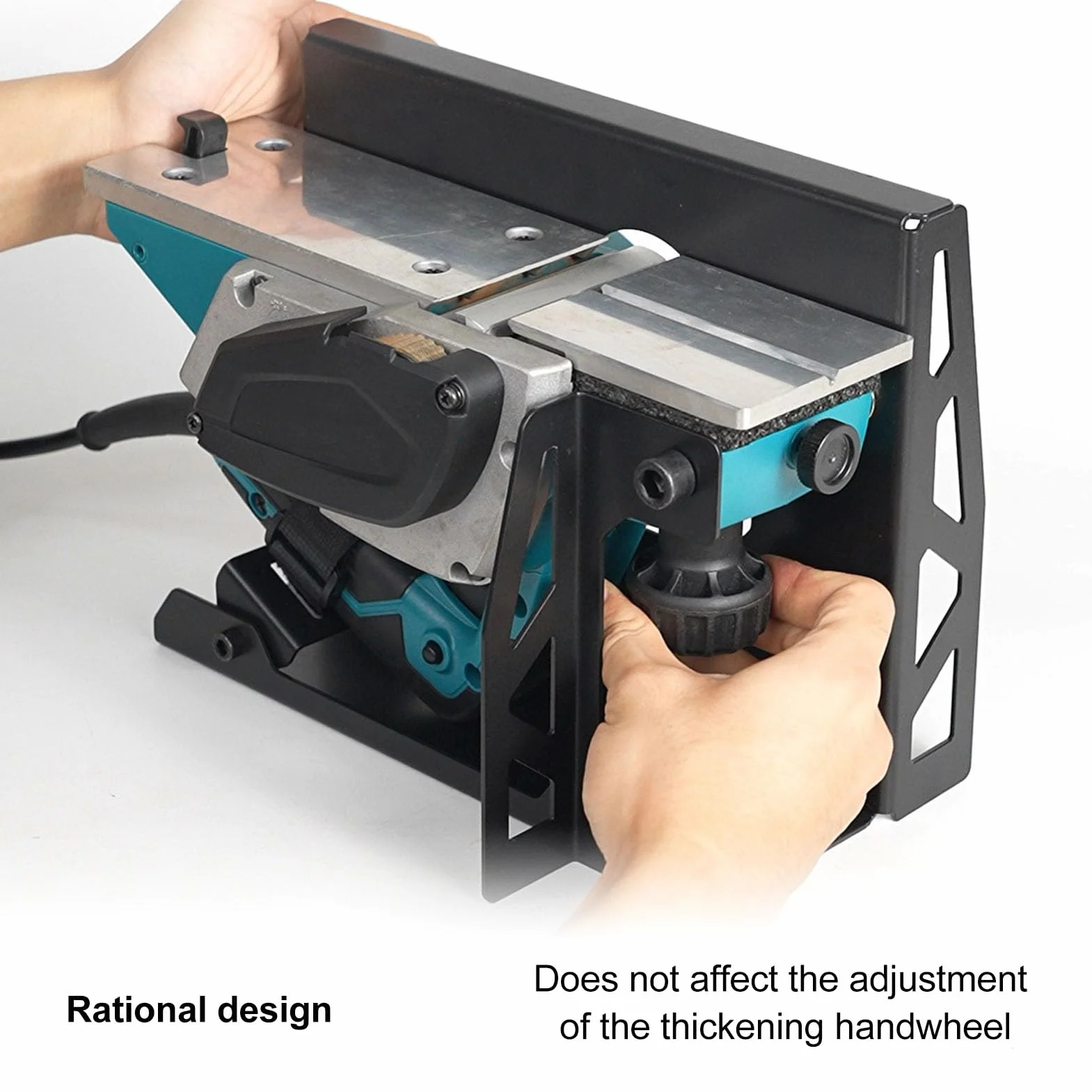 Generic Soporte para Cepilladora Precisa Soporte Abatible Portátil Estable para Cepilladora Eléctrica Dongcheng de 82 Mm, Modo de Trabajo Conveniente para Carpinteros, Acero de Aleación, Herramienta