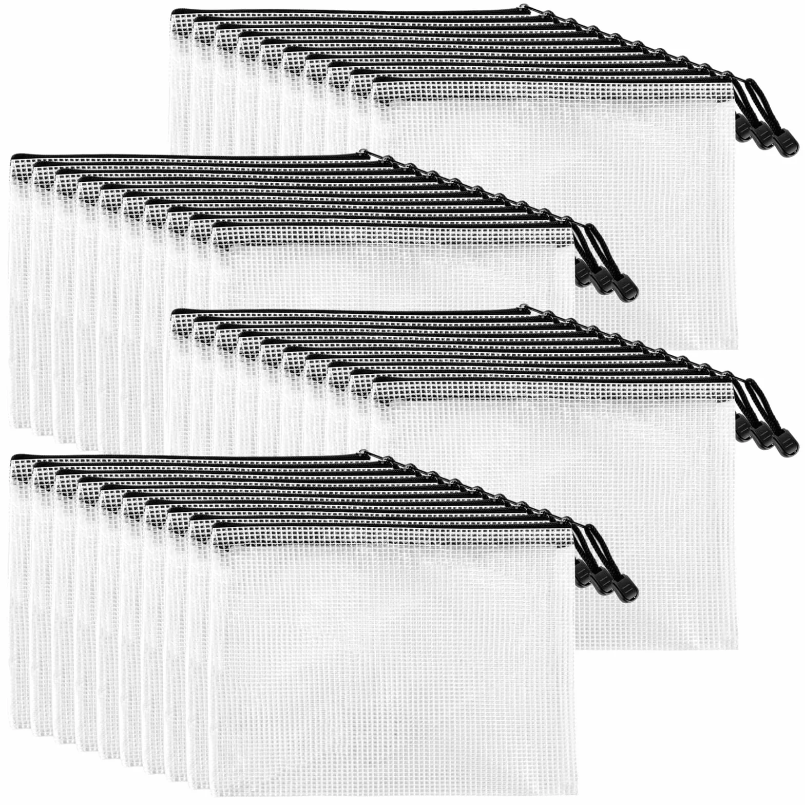 Bolsas para documentos A5 impermeables con cremallera, 40 unidades