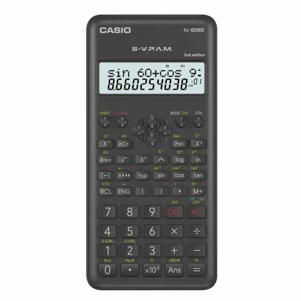 Casio FX-82MS-2-S-ET-B Calculadora Científica Gris Oscuro
