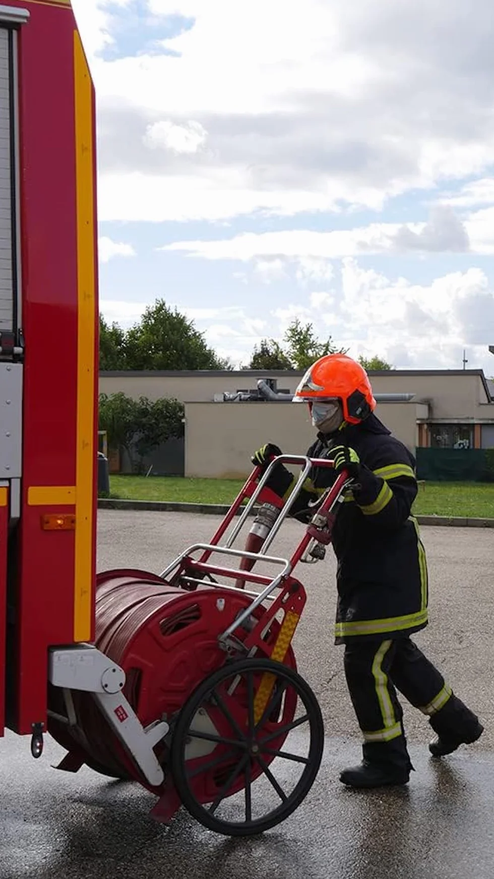 ROSTAING Par de guantes de bombero pro RESCUEFLUOBCSC - Para Rescates en Carretera - Guantes de Desincarceración y Despeje - Guantes Anticorte - Guantes de Protección contra Impactos