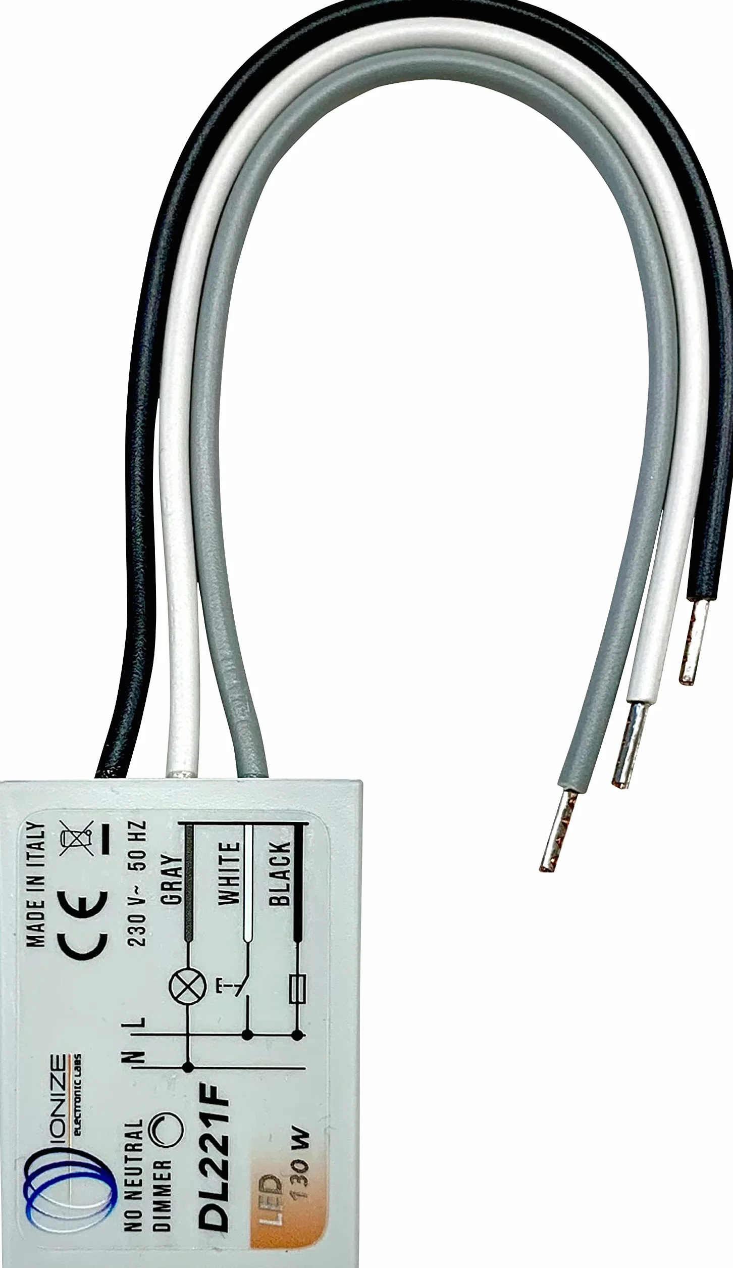 IONIZE DL221F - Dimmer/Regulador LED sin Neutro, 230V
