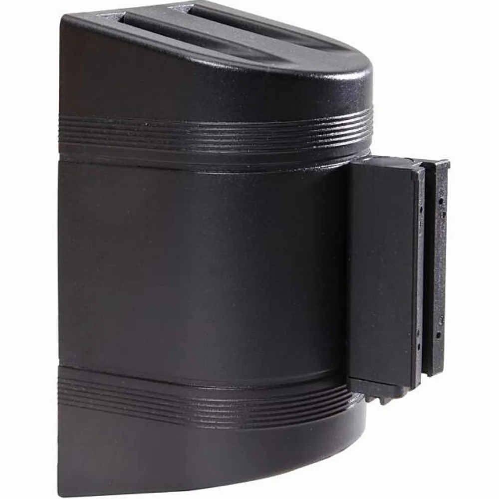 Cinta de barrera retráctil de 4,5 m con carcasa de pared de plástico ABS, función de bloqueo automático retráctil, barrera de seguridad para control de multitudes (rojo/blanco)