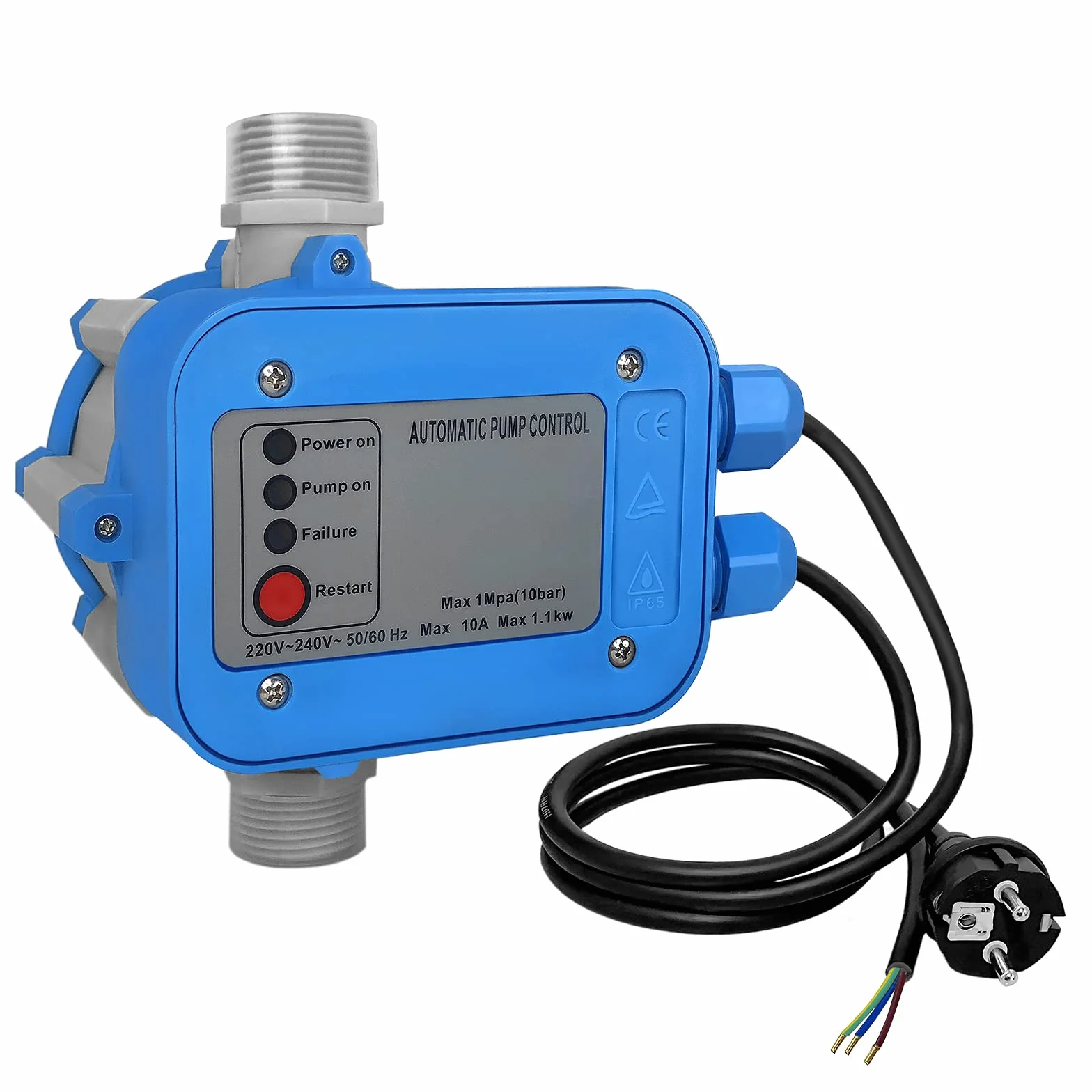 NAIZY Bomba de Presion de Agua 10 bar Prescontrol Automático Unidad de Control Presión Constante