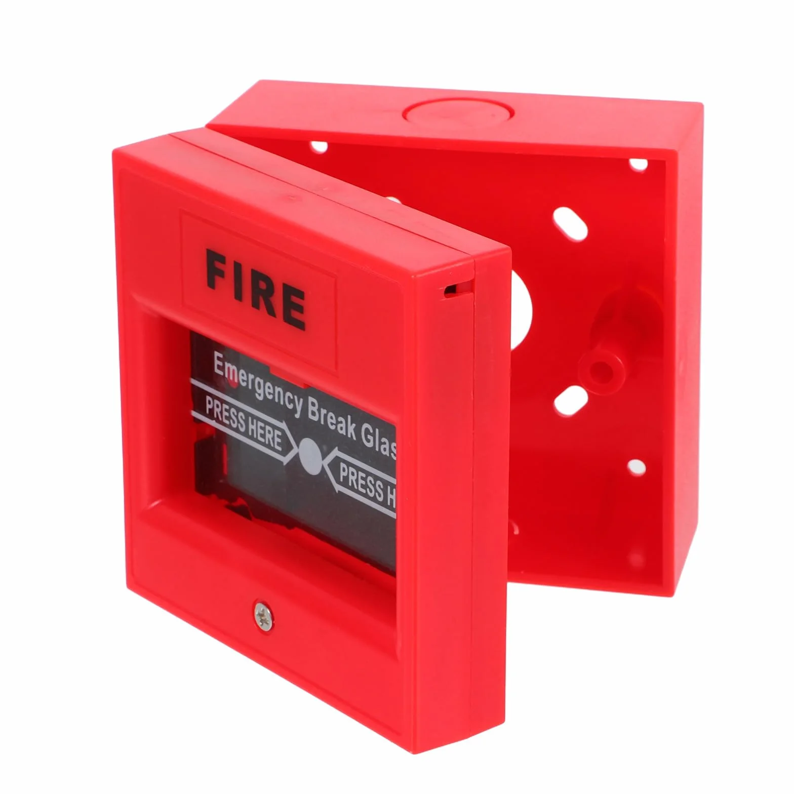 Botón de Alarma de Emergencia Manual Reiniciable Rojo, Interruptor de Botón Pulsador para Sistemas de Alerta contra Incendios Industriales, Activación Rápida y Compatible Sistemas