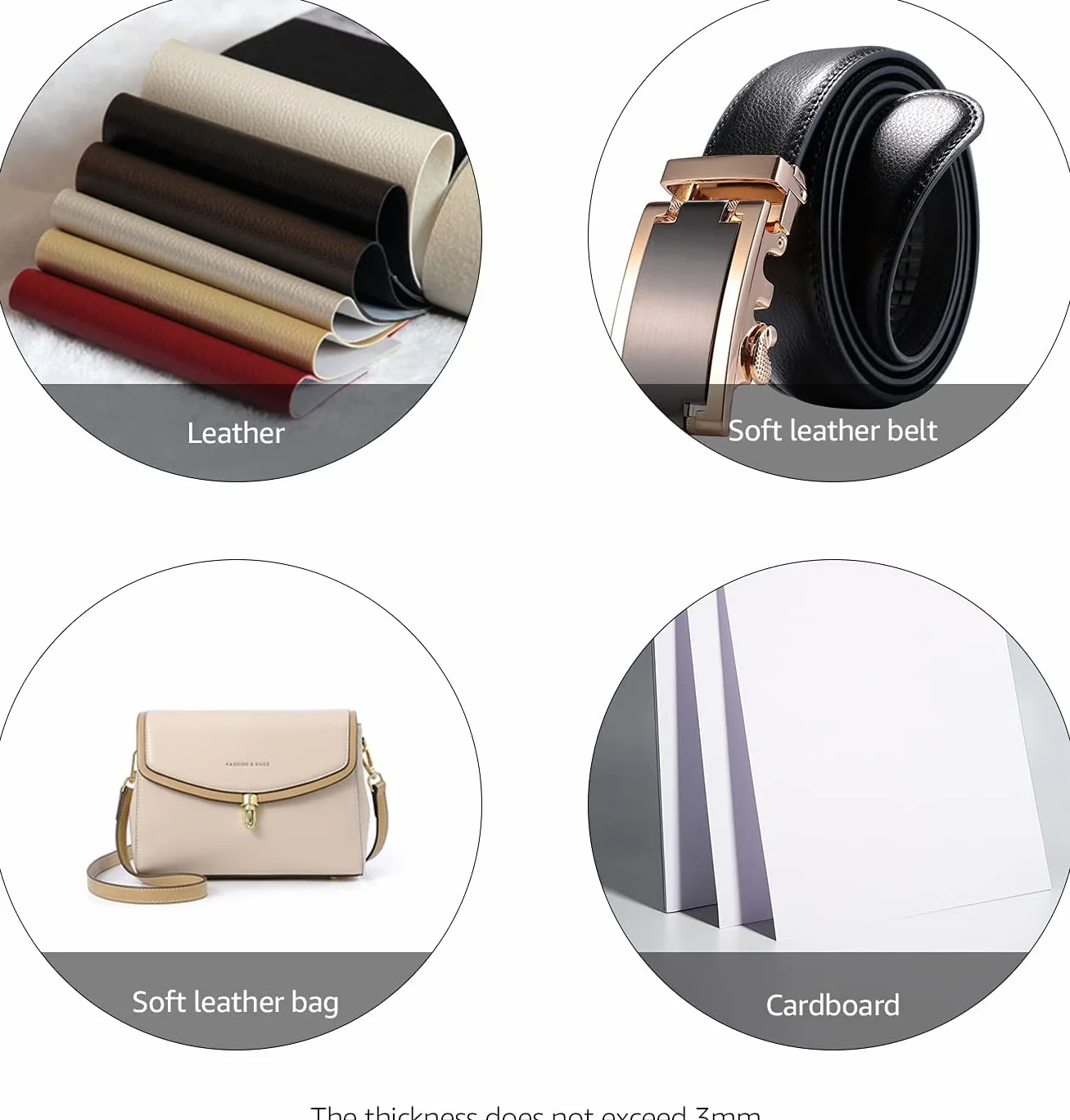 Amazon Basics Juego de perforadora de cuero, rotativa, herramienta para hacer tamaños de agujeros múltiples, Plata