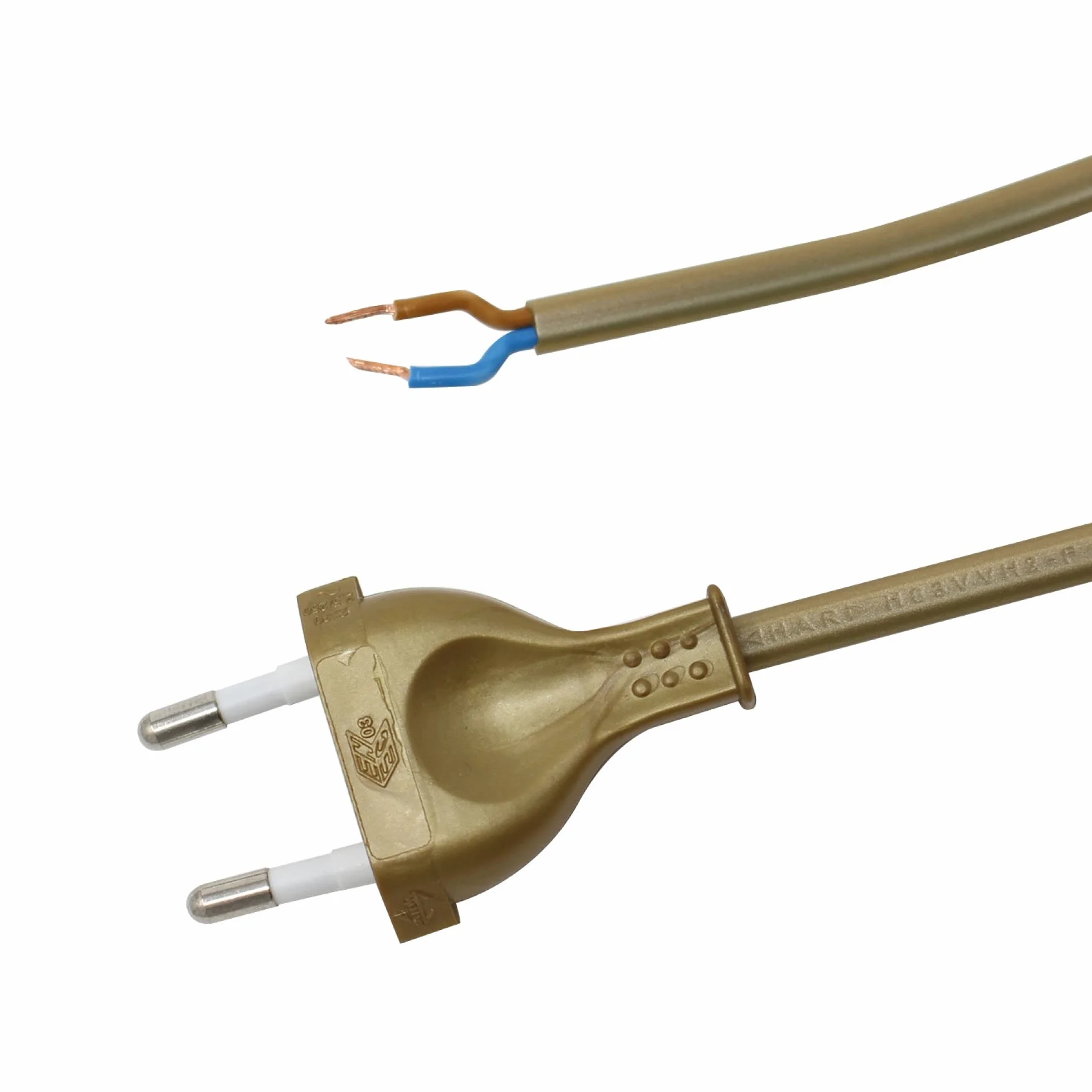 Enchufe con Cable 1.5m Interruptor en Cabezal Libre 50cm Oro 2 Pack