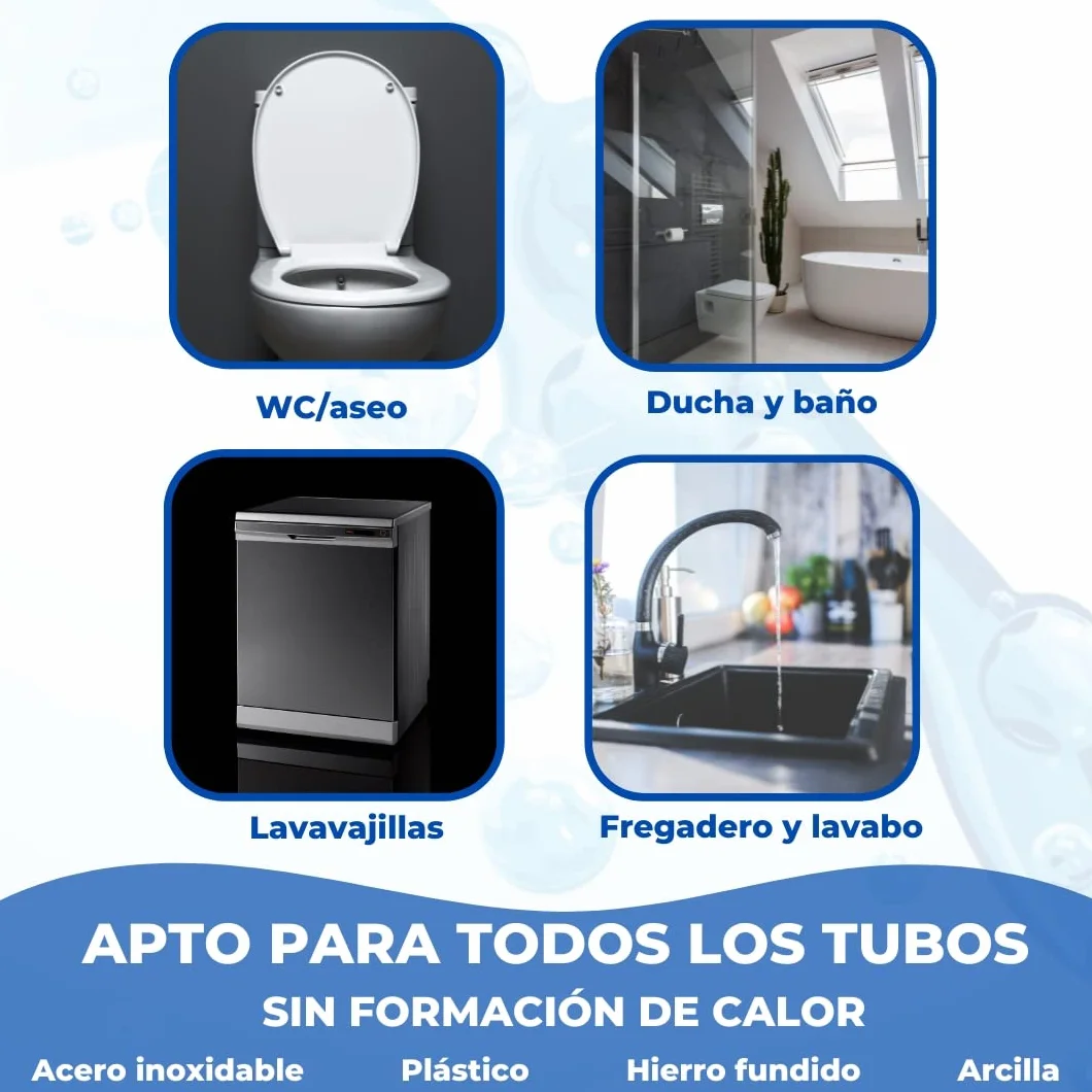 PandaCleaner Haar-weg Desatascador para el cabello en los desagües, elimina atascos orgánicos