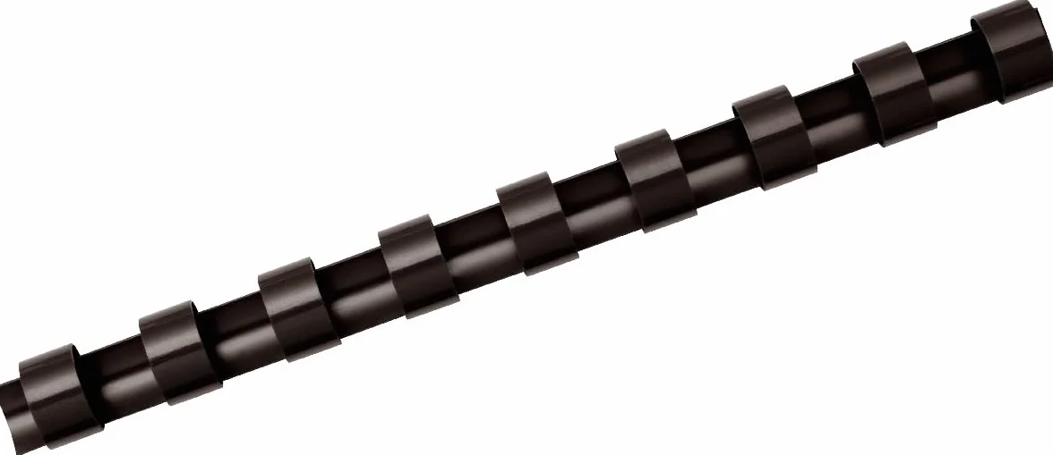 Fellowes Canutillos de plástico para encuadernar, Negro, 12 mm