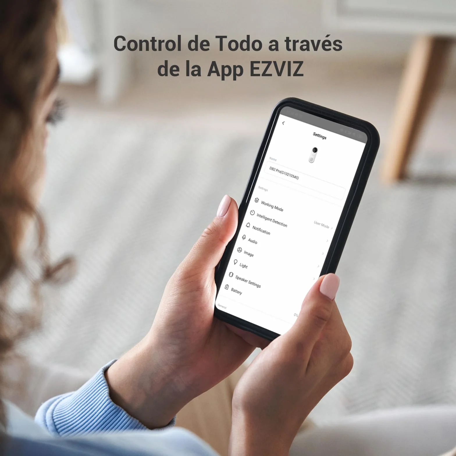 EZVIZ CH1 Chime WiFi Inteligente Timbre de Puerta, Timbre Interior Extra Compatible con Timbre con Vídeo EP3x Pro, Sirena Incorporada, Volumen Ajustable hasta 72dB, Antena Dual, Instalación Enchufable