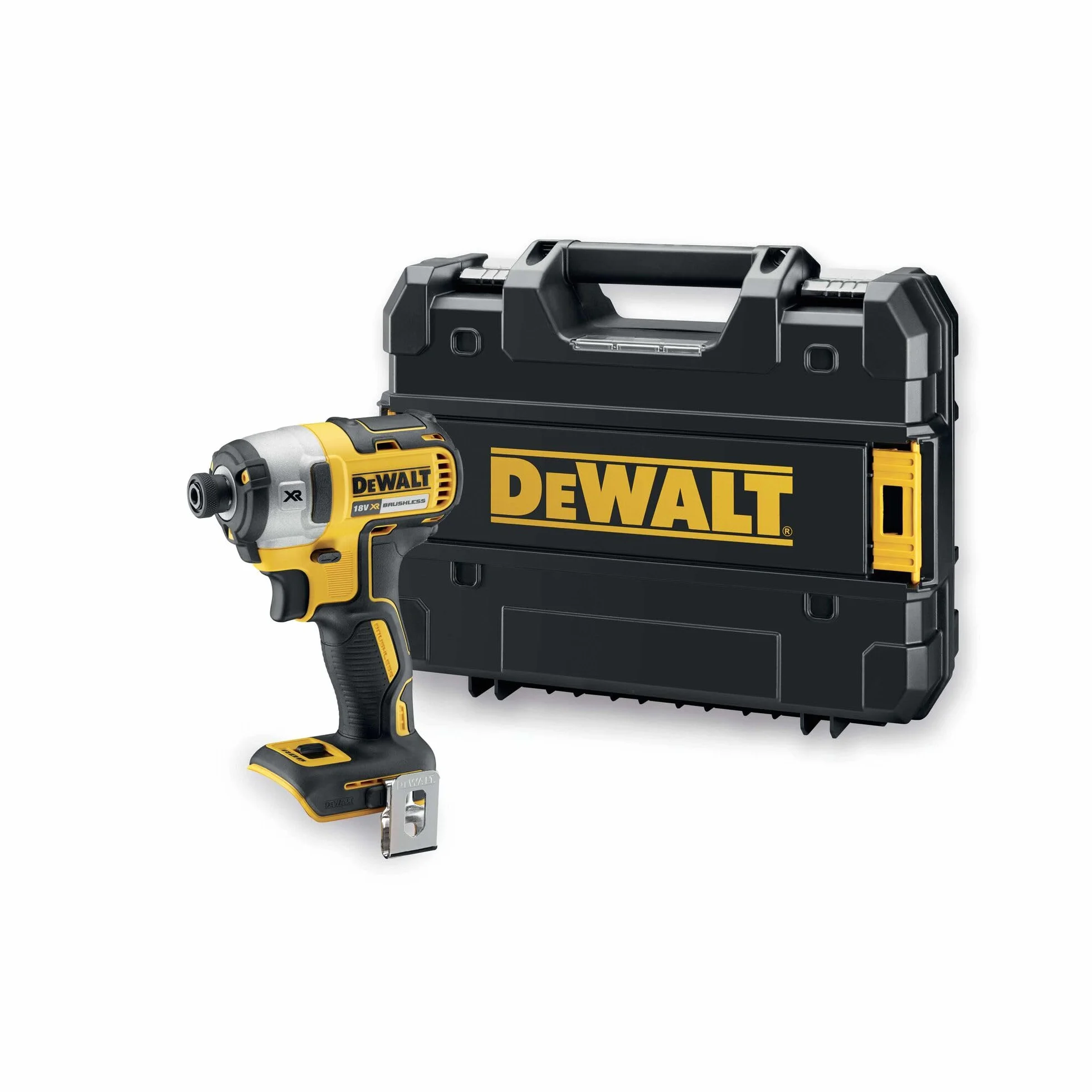 DEWALT DCF887NT-XJ - Atornillador Impacto sin escobillas XR 18V 1/4" 205Nm sin cargador/batería con maletín TSTAK
